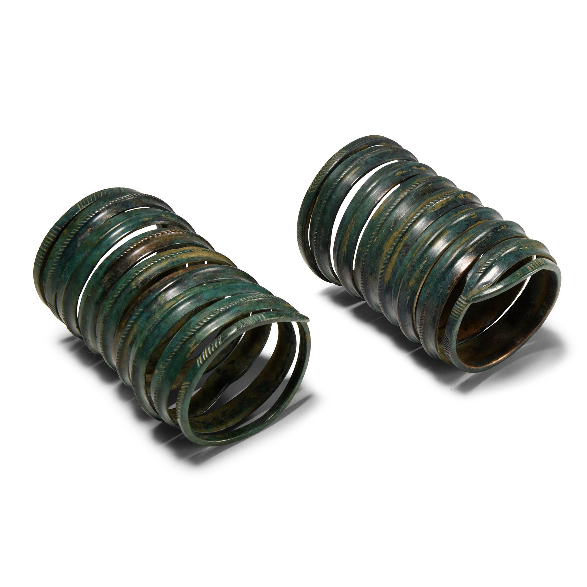 Bronze Age Pair of Spiral Bracelets