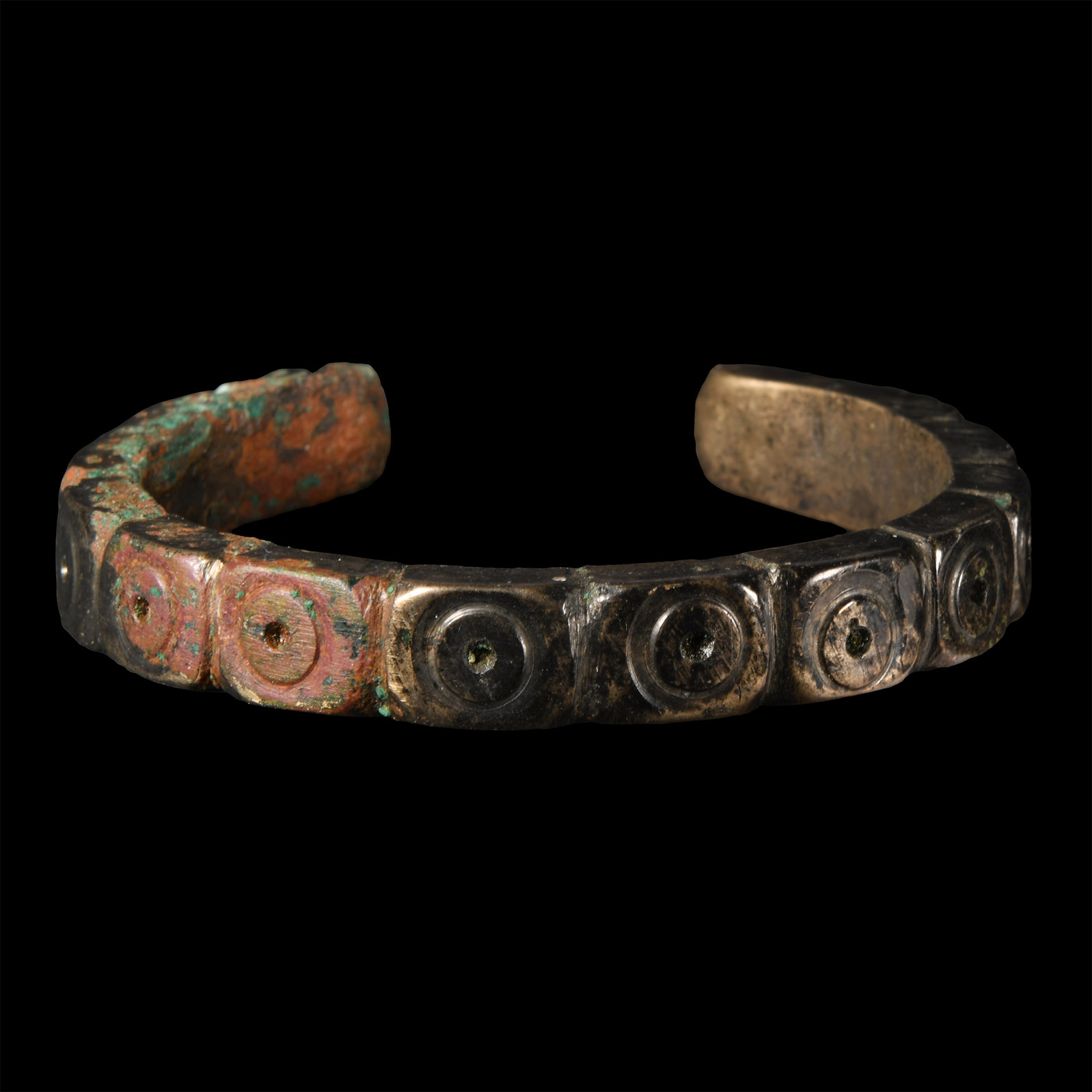Western Asiatic Bronze Bracelet With Ring and Dots