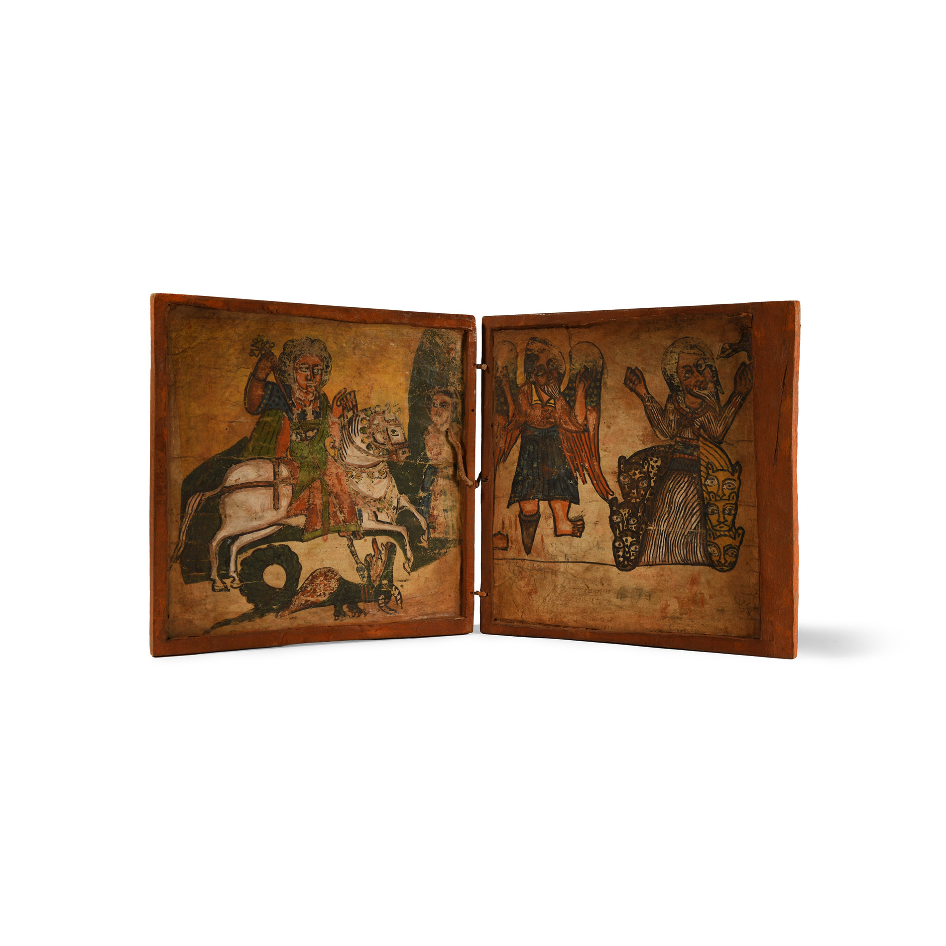 Ethiopian Diptych with St George and the Dragon