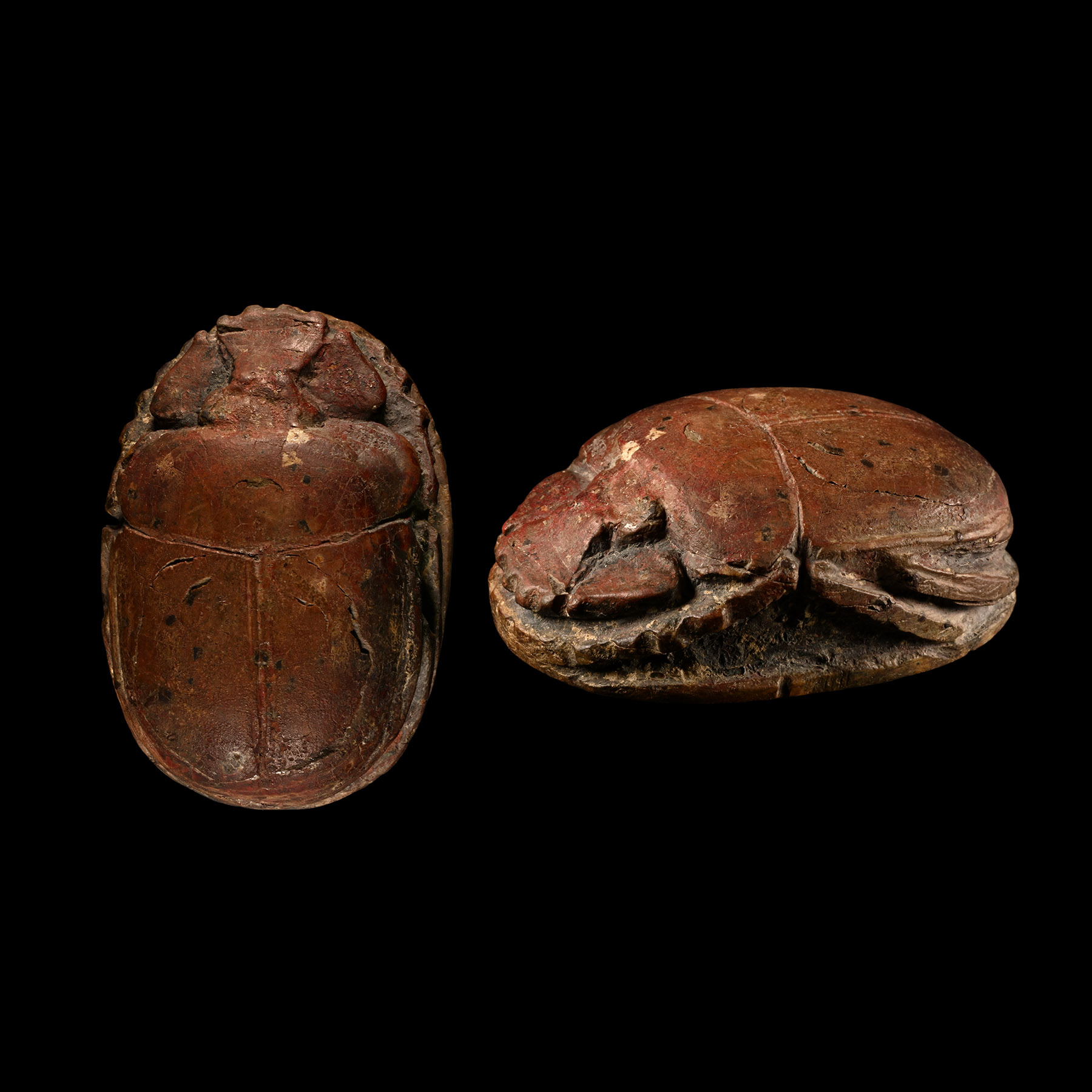 Large Egyptian Heart Scarab with Hieroglyphic Inscription