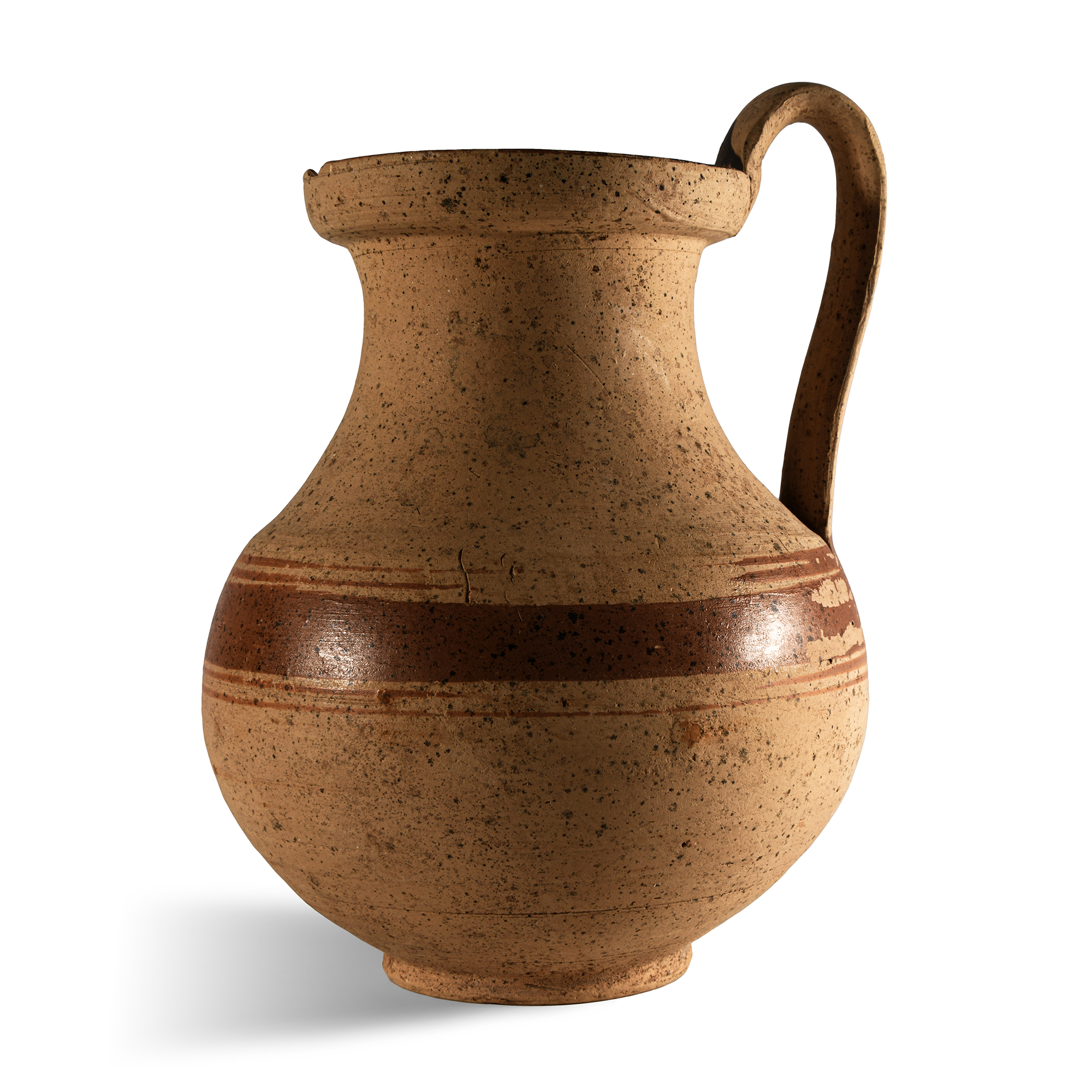South Italian Painted Terracotta Wine Jug