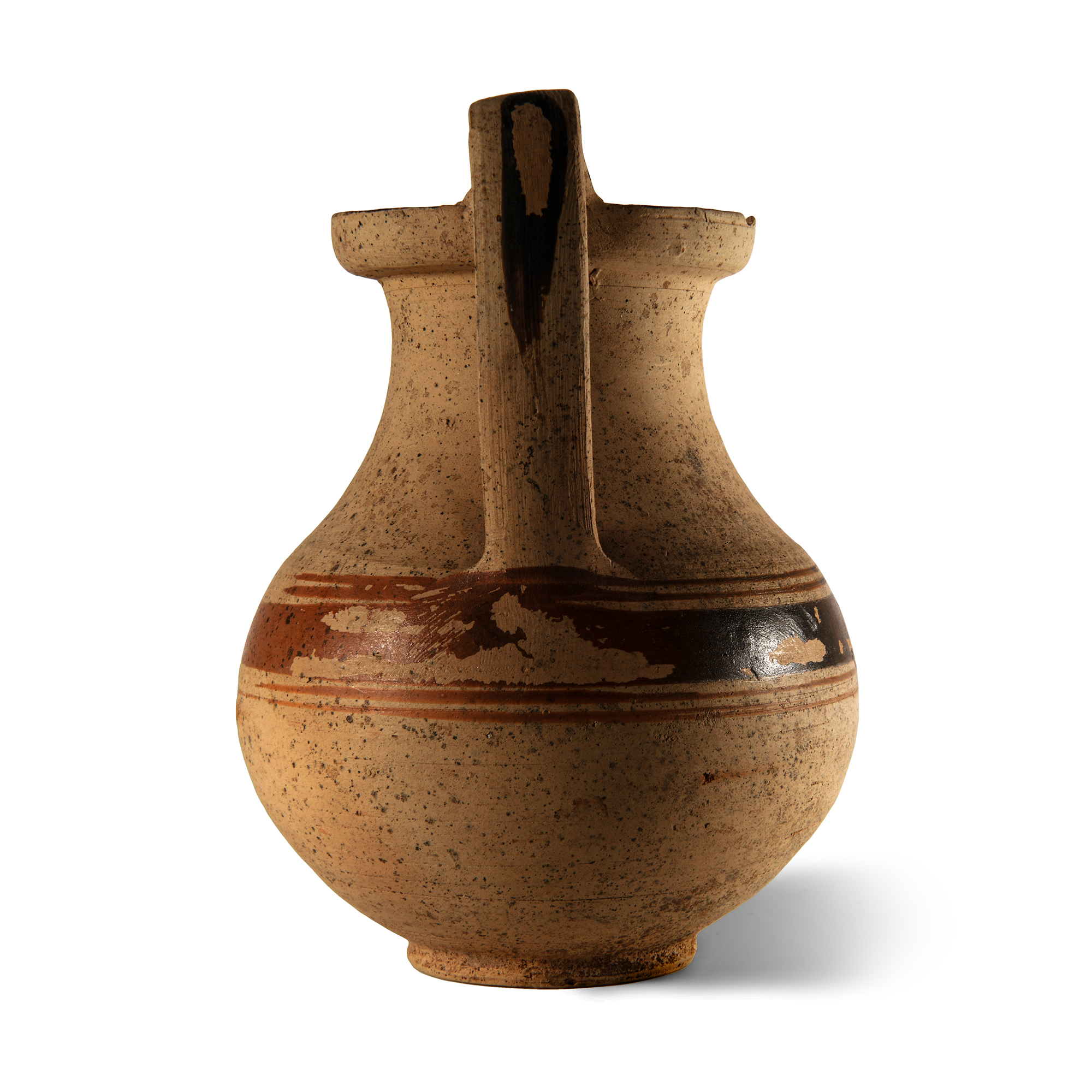 South Italian Painted Terracotta Wine Jug