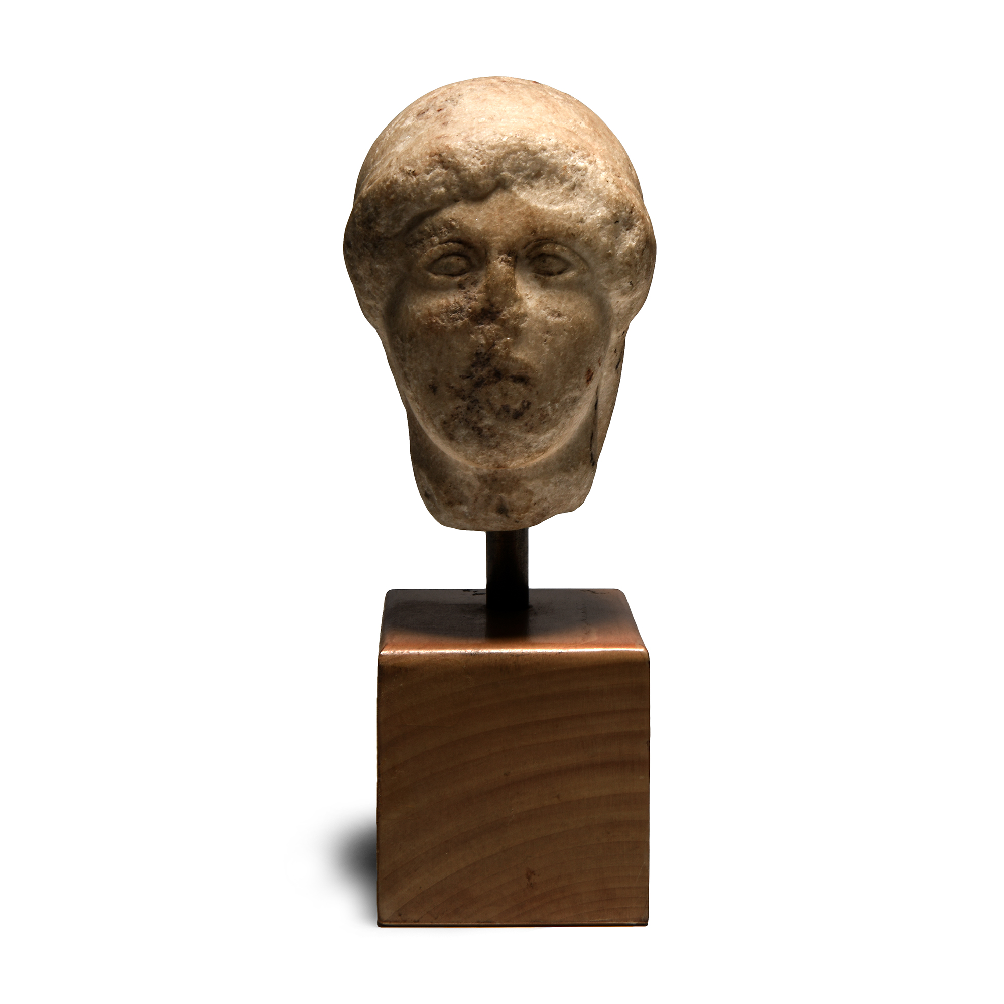 Greek Marble Head of a Kouros