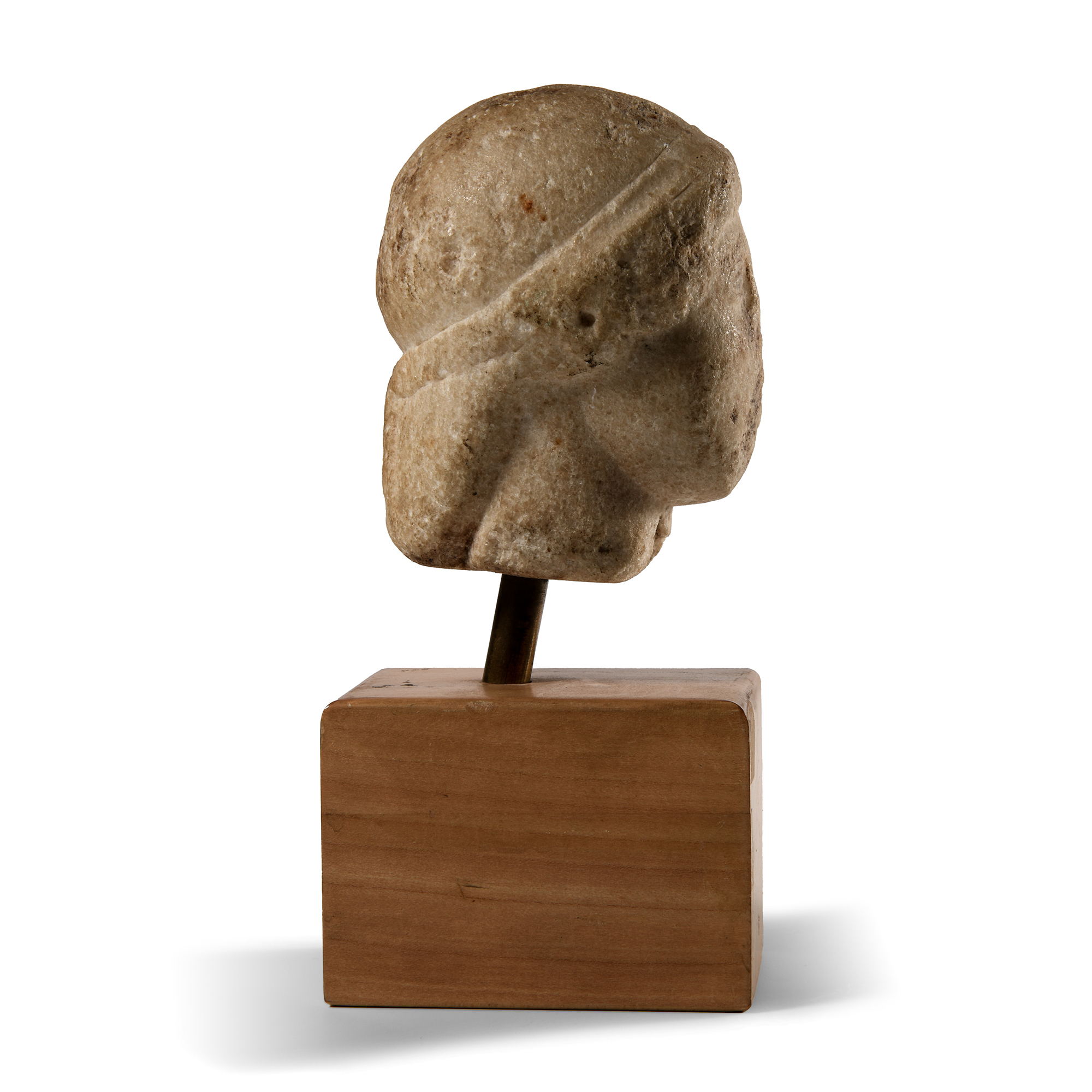Greek Marble Head of a Kouros