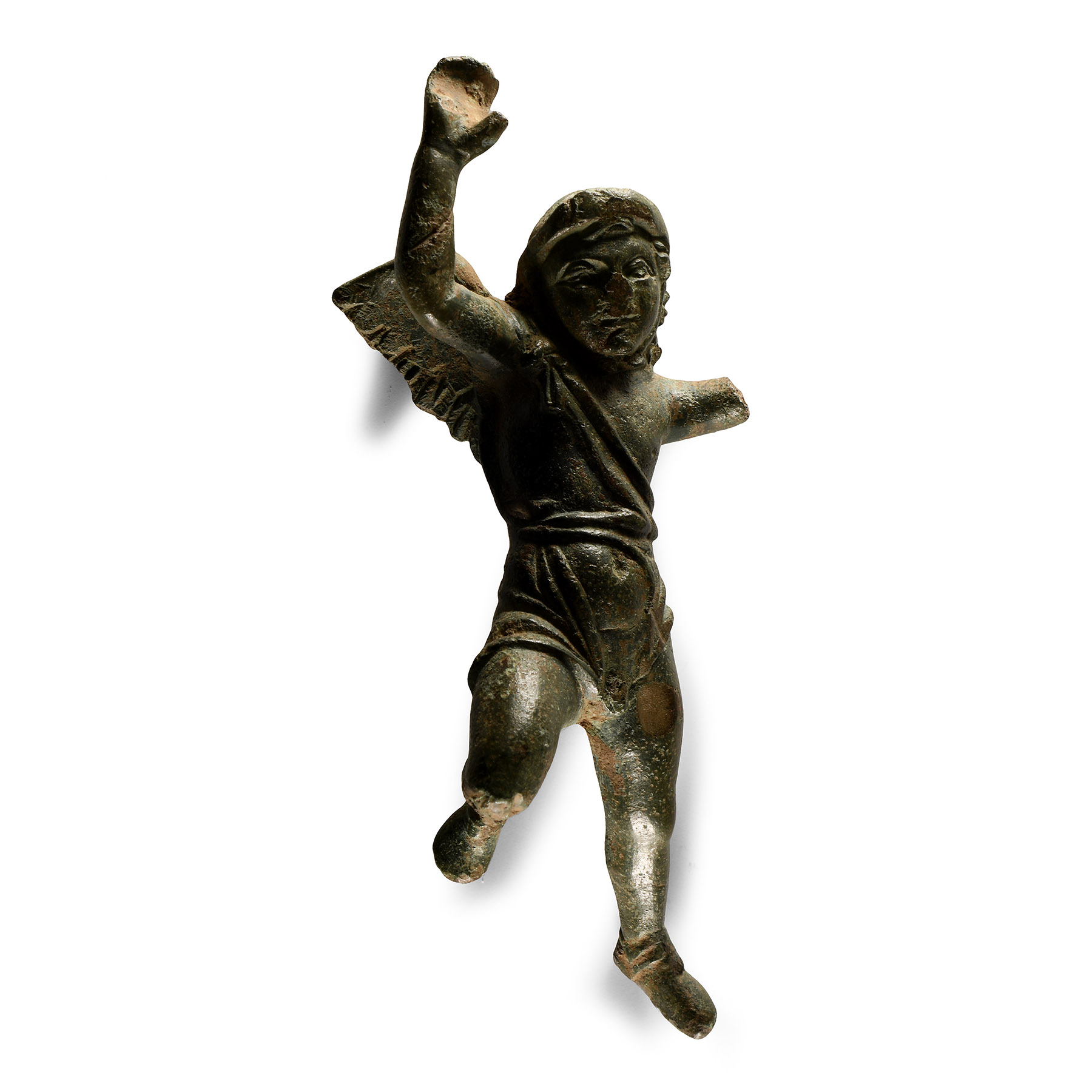 Large Gallo-Roman Bronze Statuette of Cupid