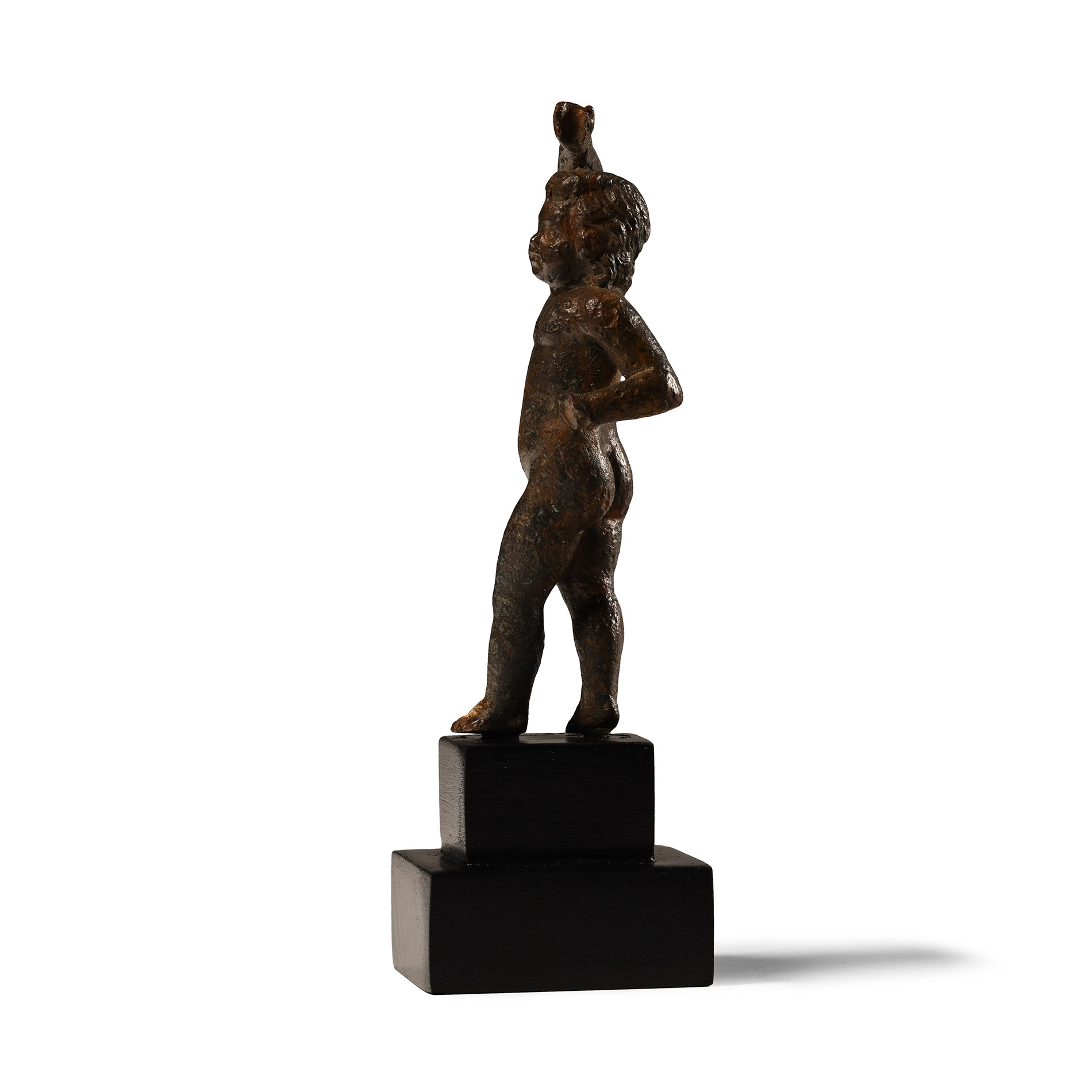 Roman Bronze Statuette of a Putto
