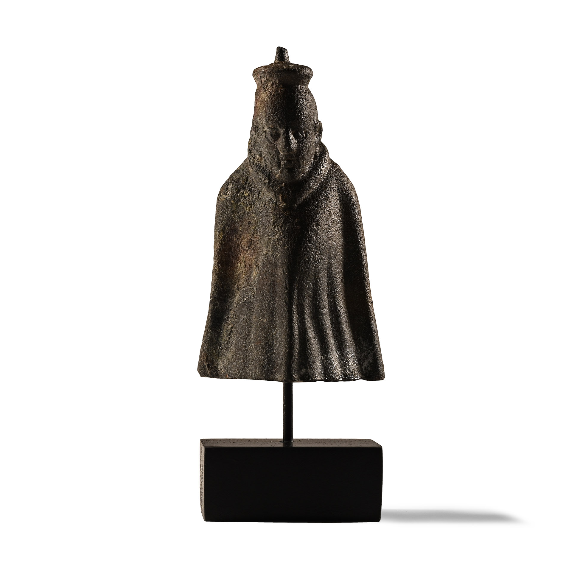 Roman Bronze Grotesque Figure with Paenula