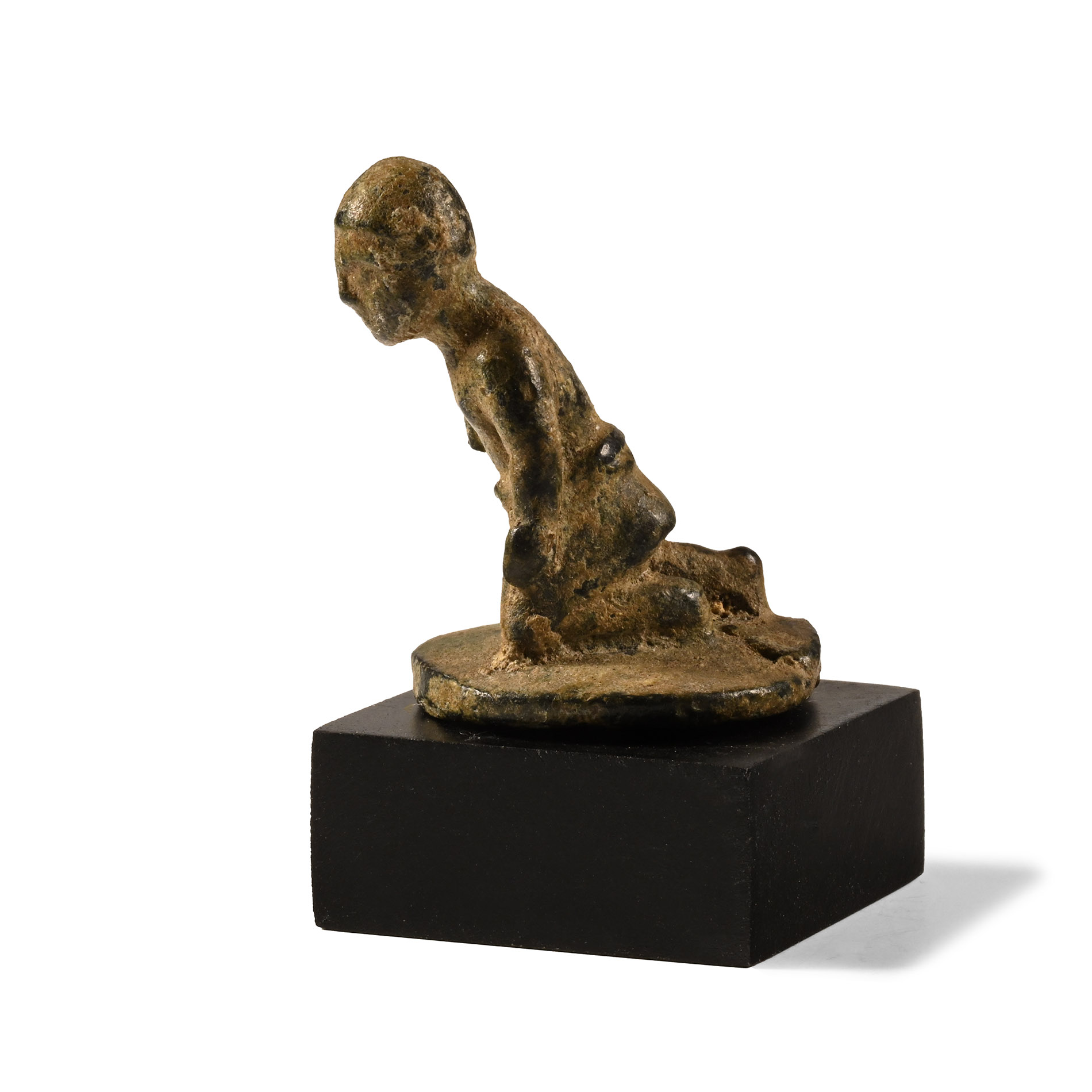 Roman Bronze Statuette of a Germanic Captive