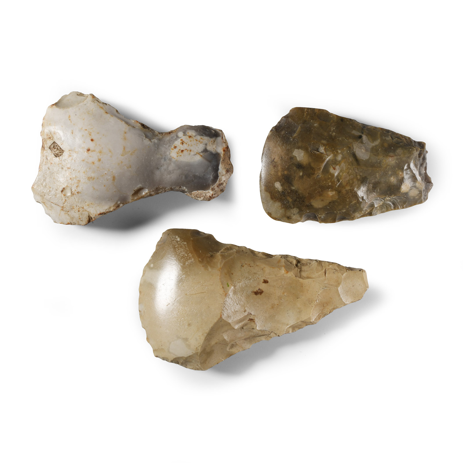 Stone Age Knapped Flint Axehead Group