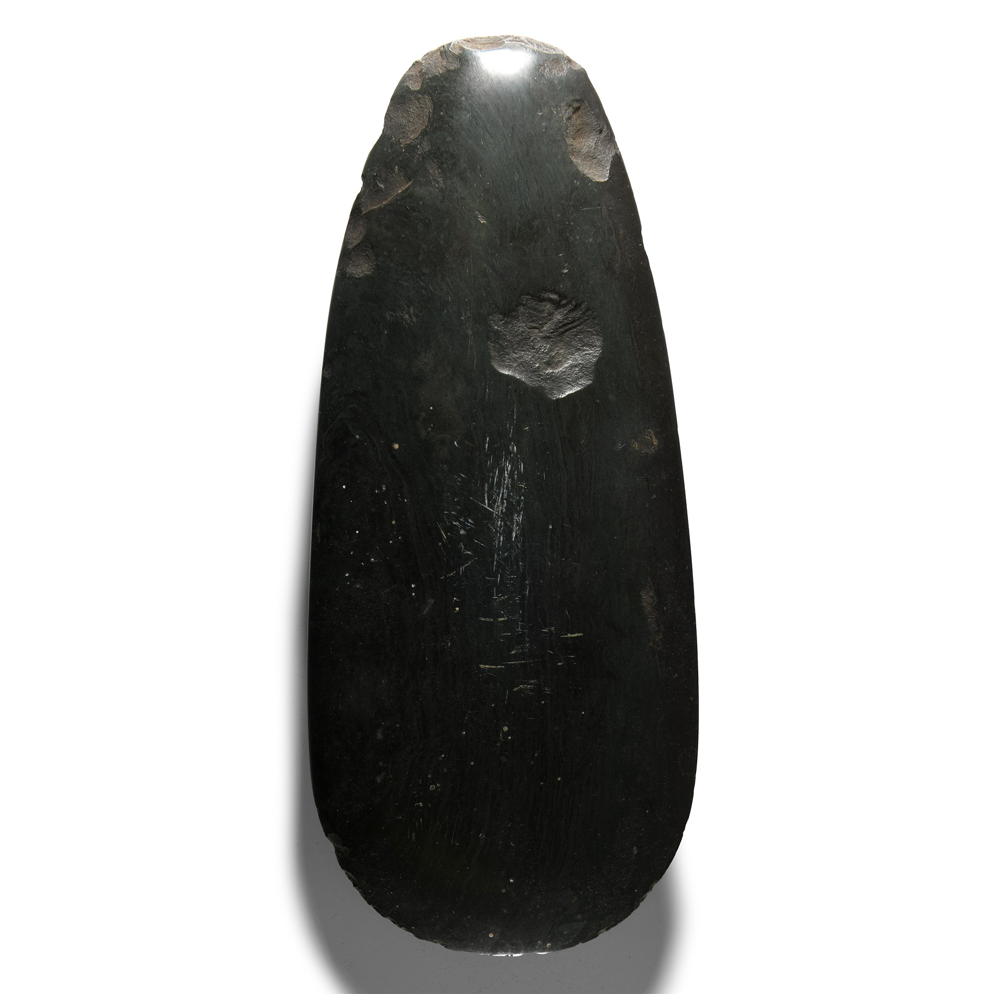 Stone Age Papuan Polished Black Stone Axehead