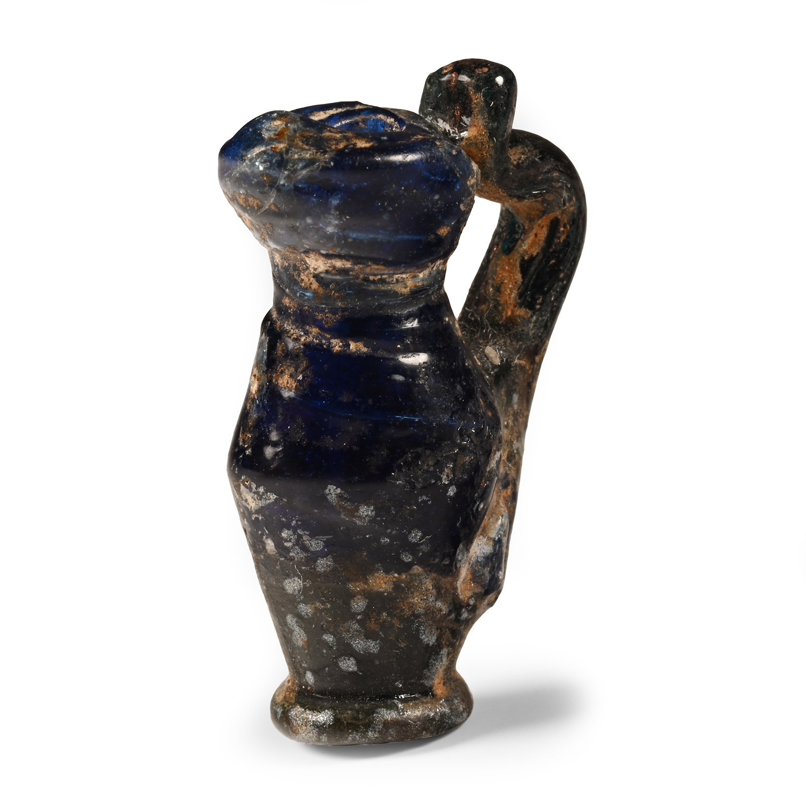 Roman Blue Glass Miniature Flagon