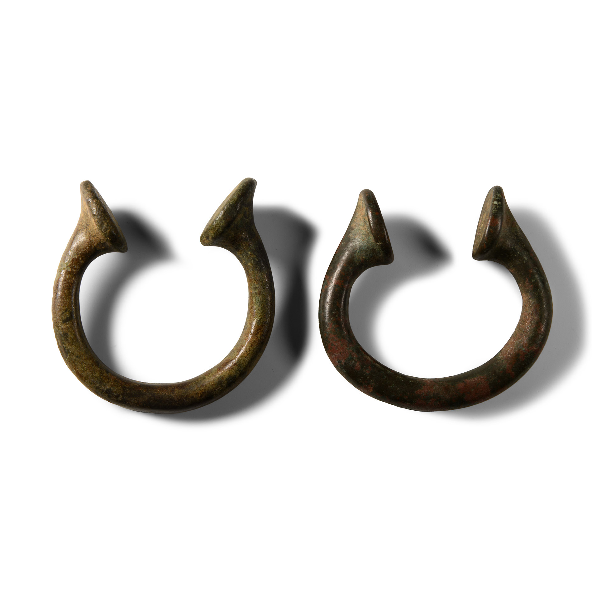 Shipwreck African Slave Trade Manilla Currency Bracelet Pair