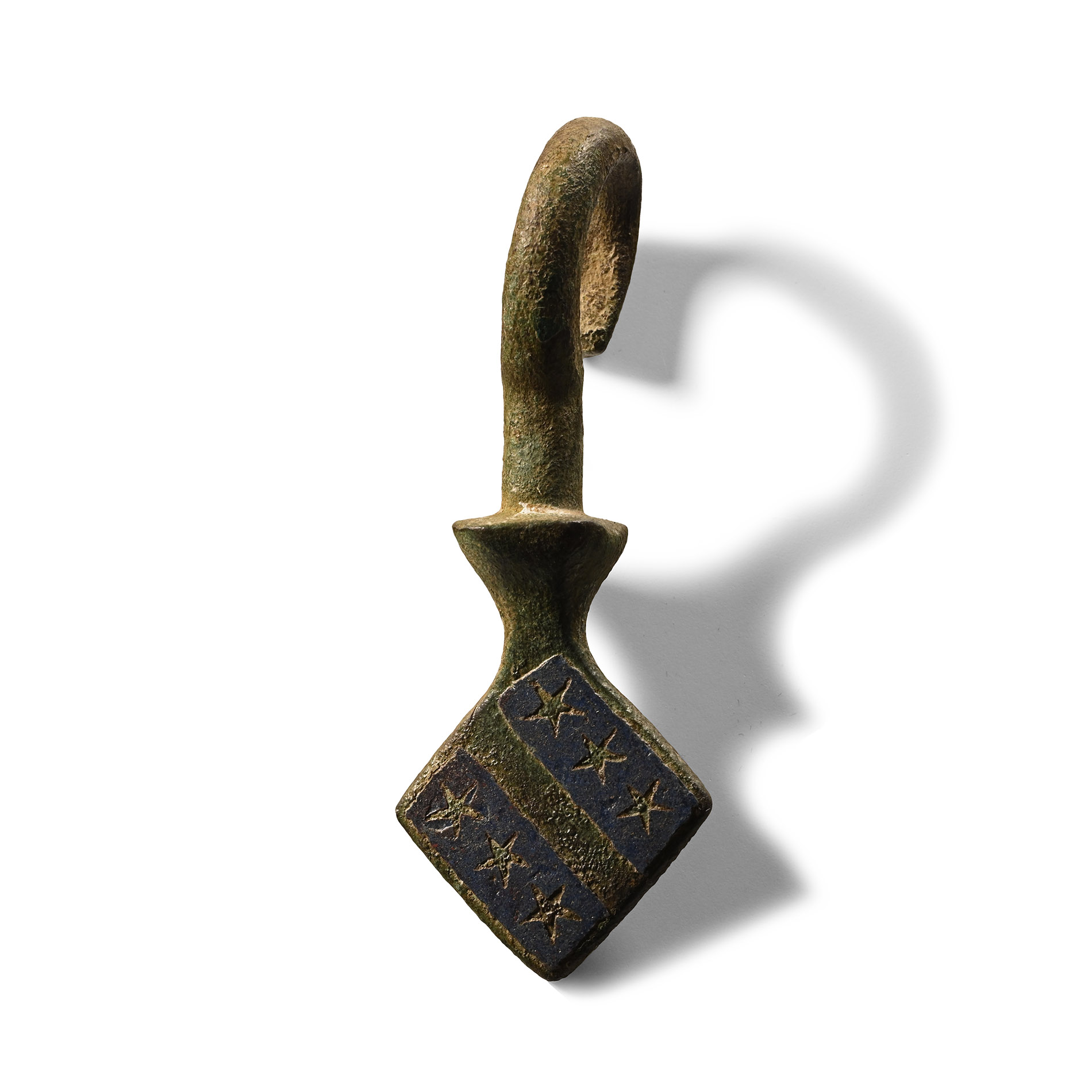 Medieval Knight's Enamelled Bronze 'Richard de Valoines' Heraldic Horse Harness Pendant