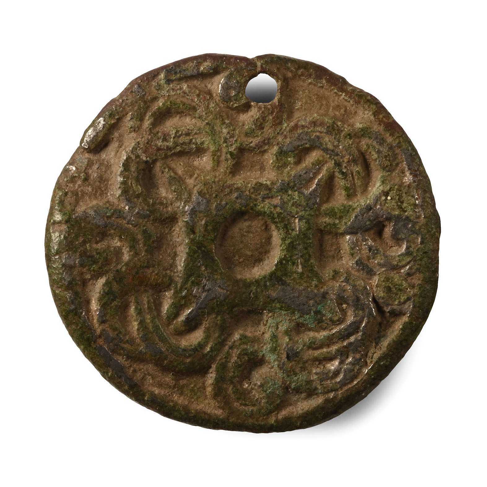 Anglo-Scandinavian Viking Bronze Borre Knot Disc Brooch