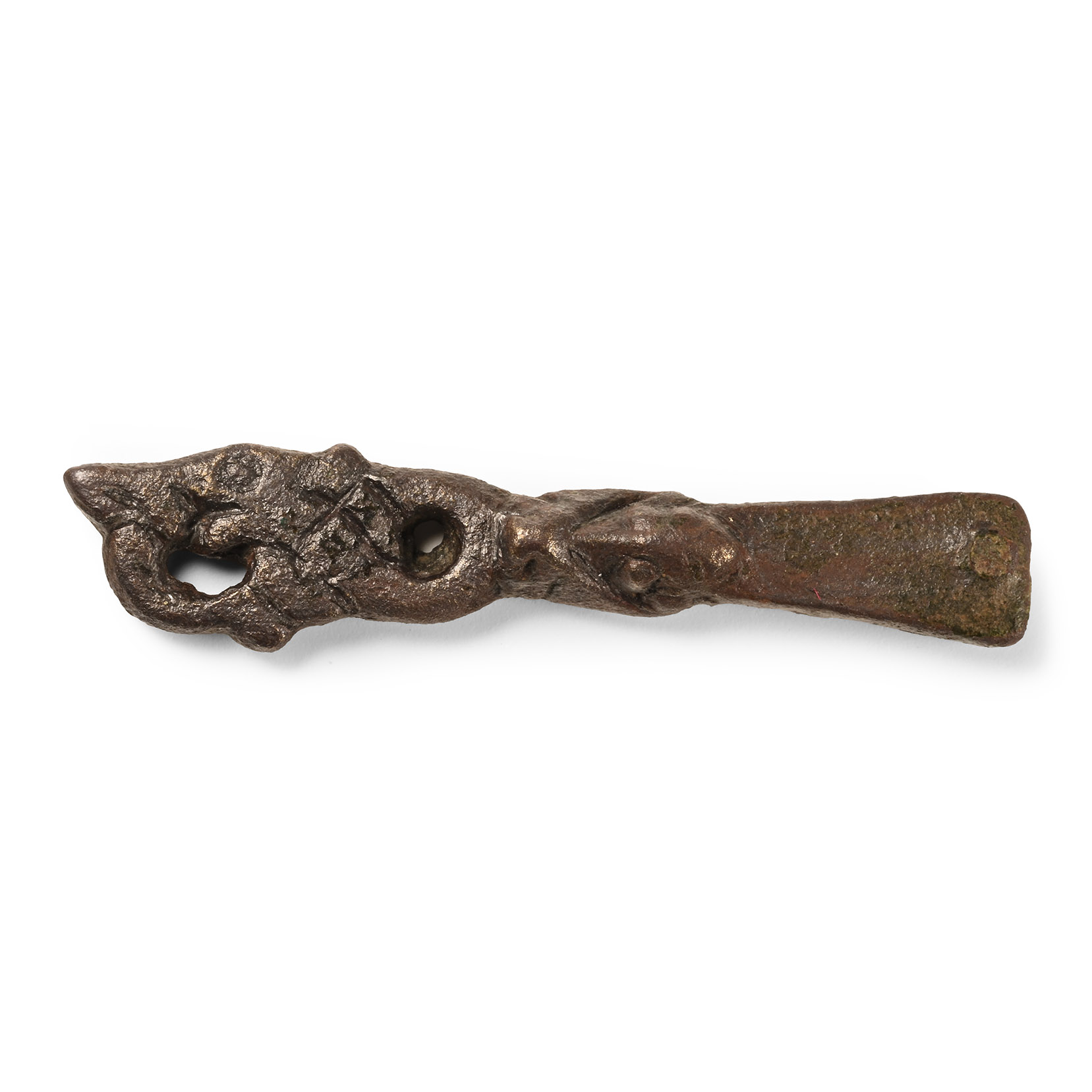 Anglo-Scandinavian Viking Bronze Fenris Wolf Strap End