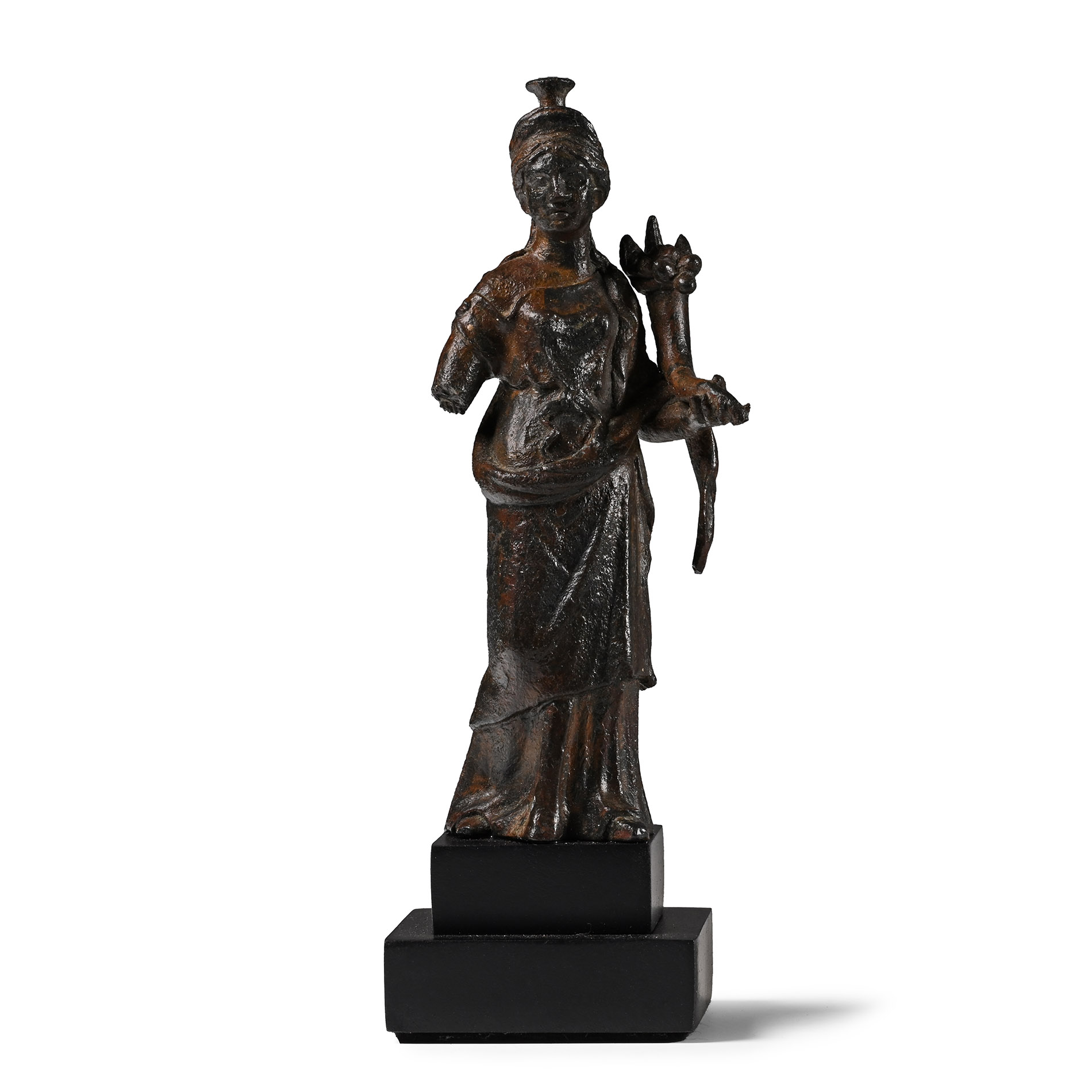 Roman Bronze Statuette of Isis Fortuna