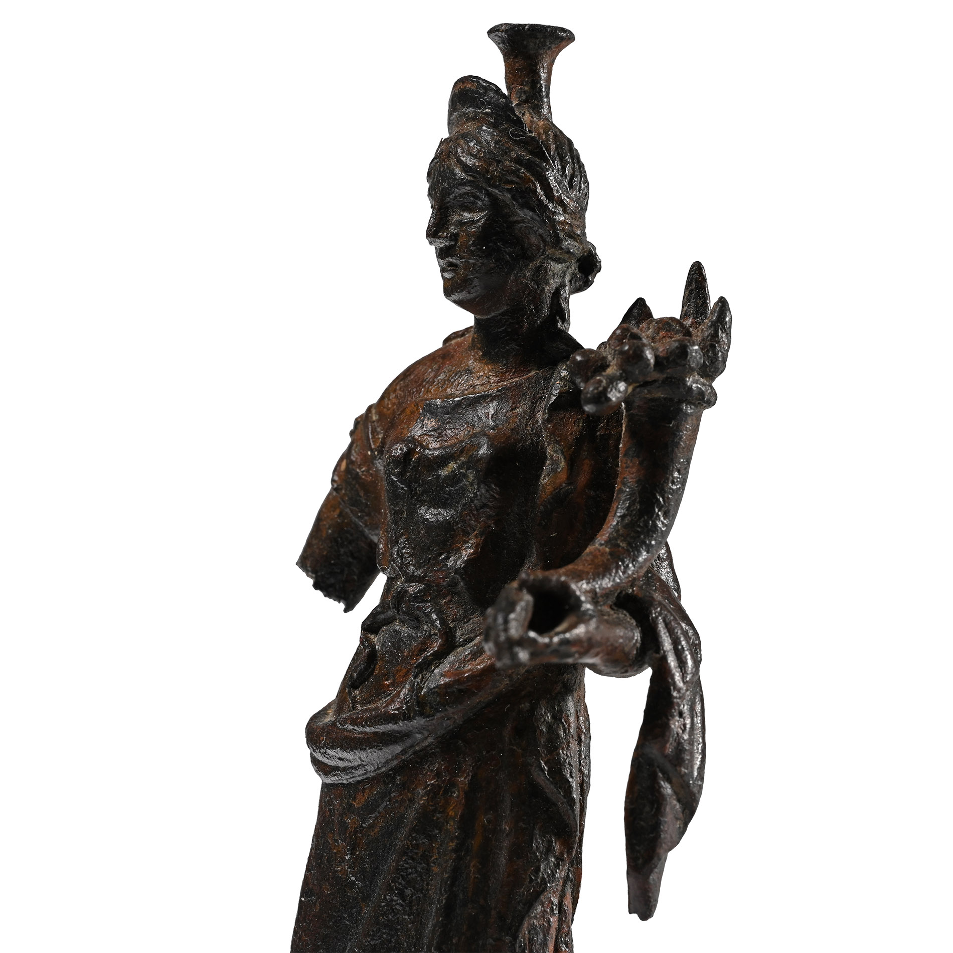 Roman Bronze Statuette of Isis Fortuna