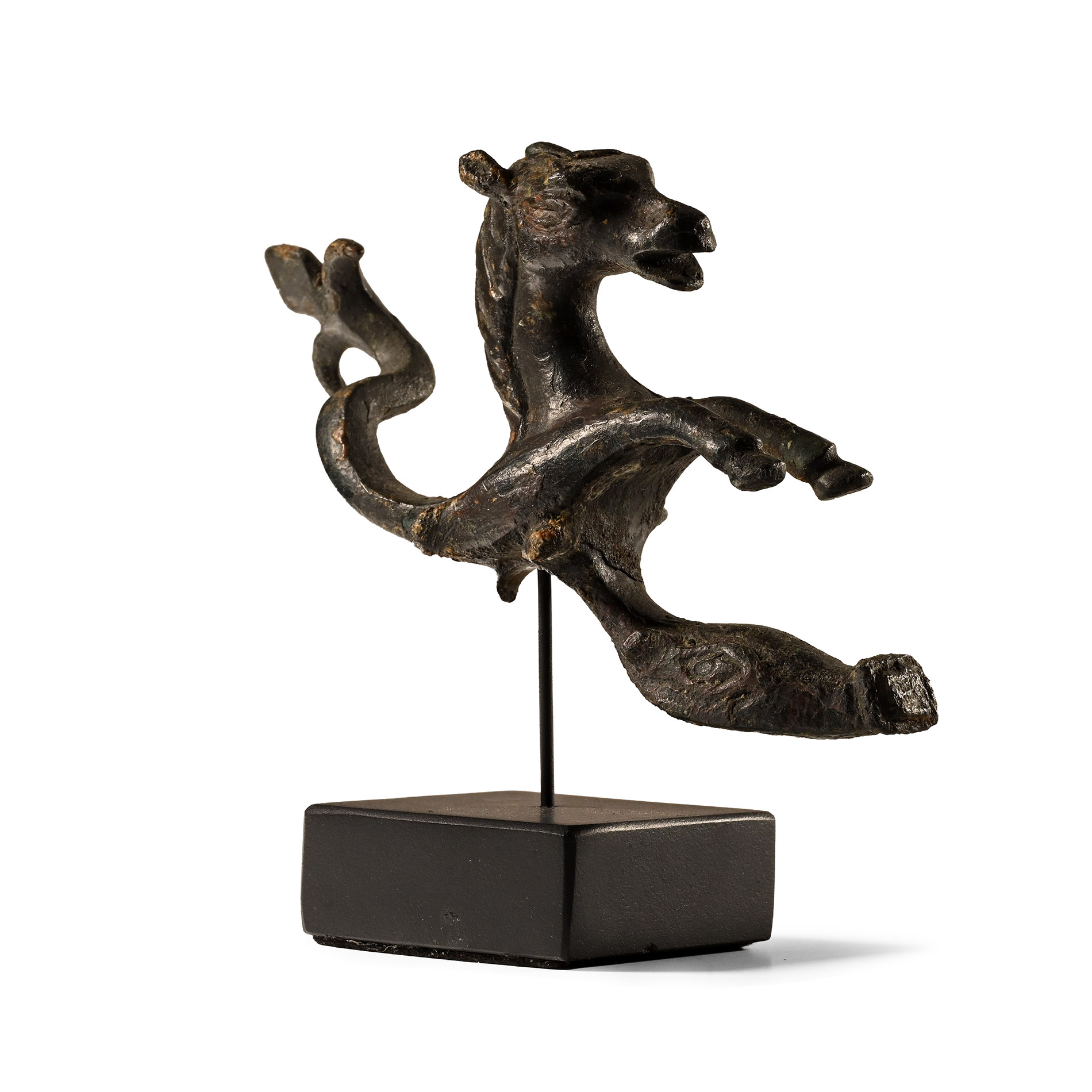 Roman Bronze Hippocampus and Dolphin Statuette