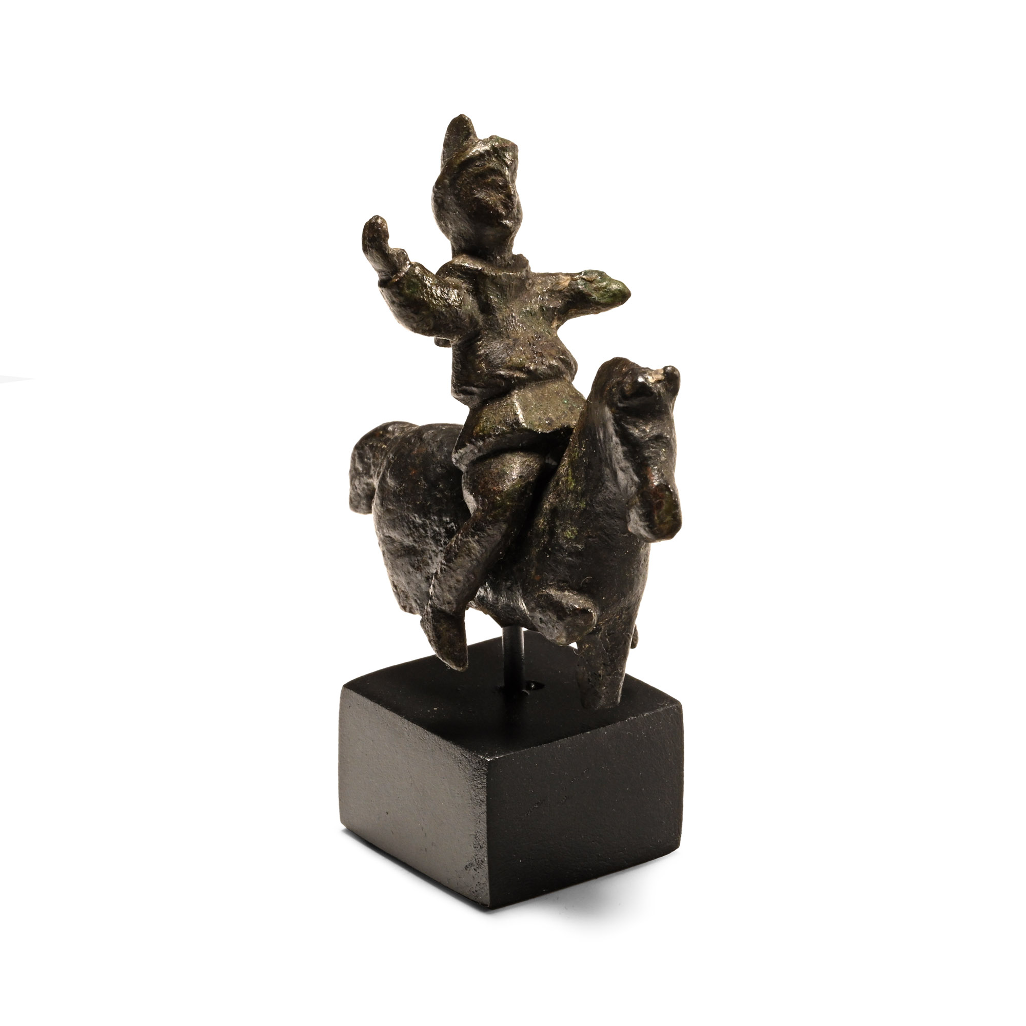 Roman Bronze Statuette of Mars on Horseback