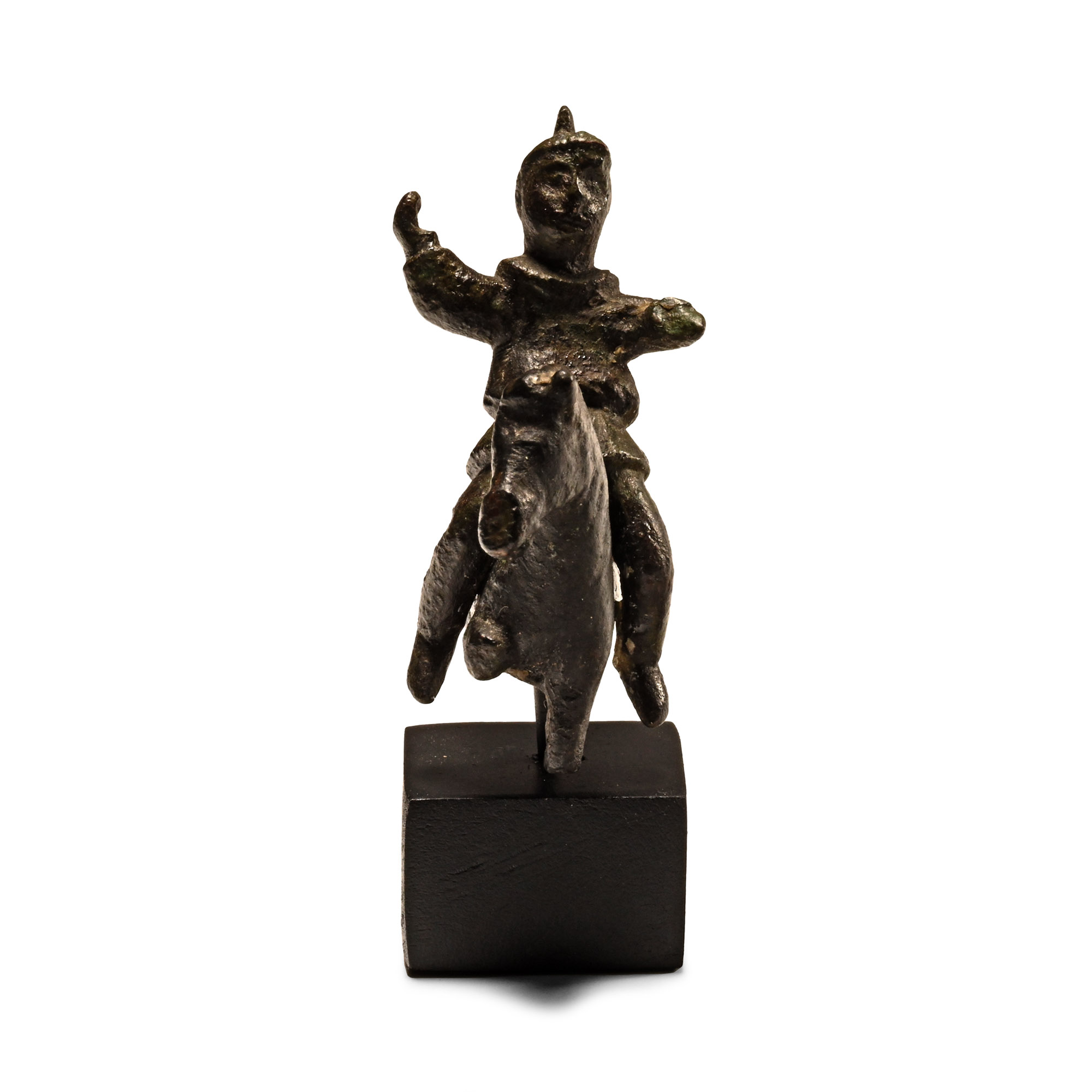 Roman Bronze Statuette of Mars on Horseback