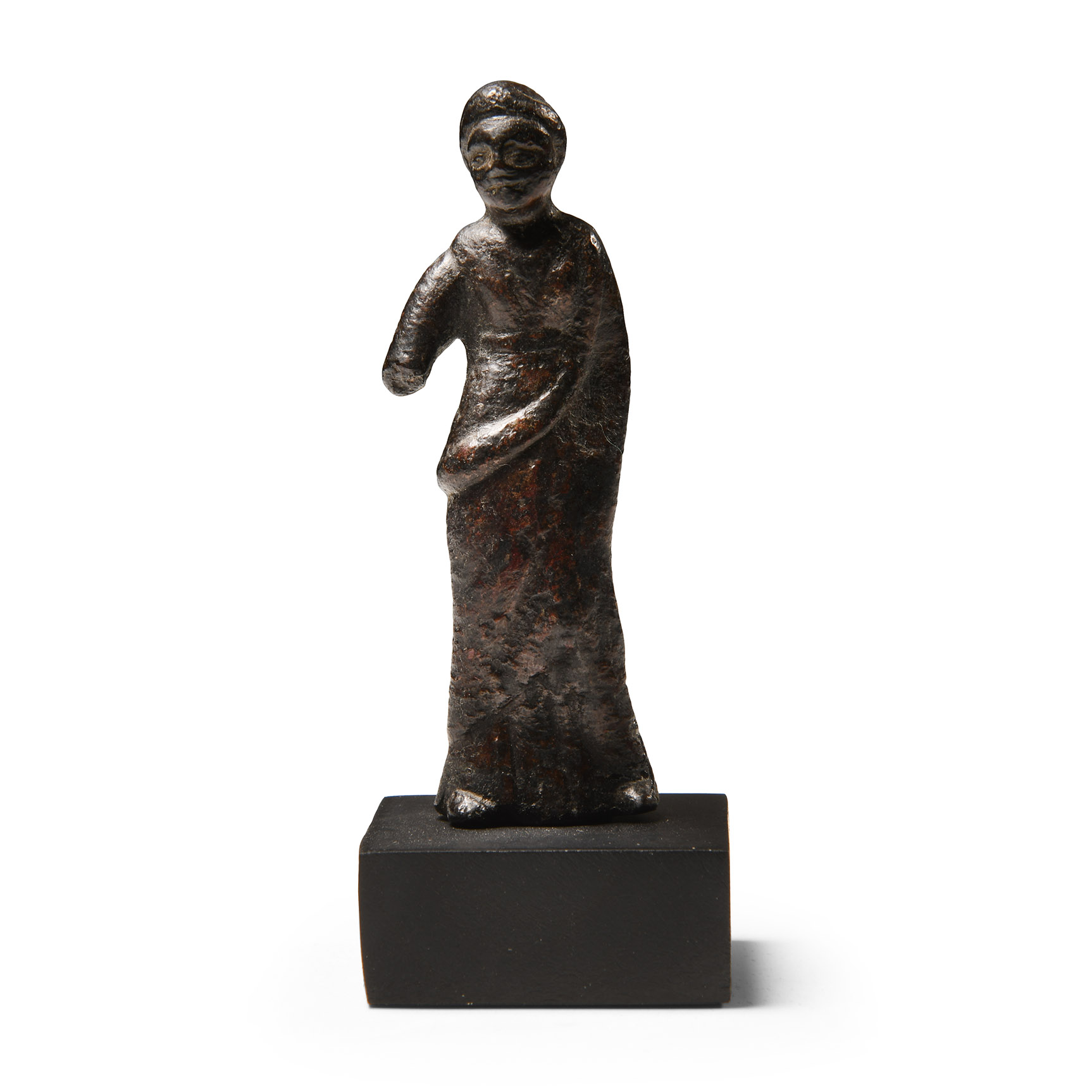 Italic Bronze Statuette of a Woman