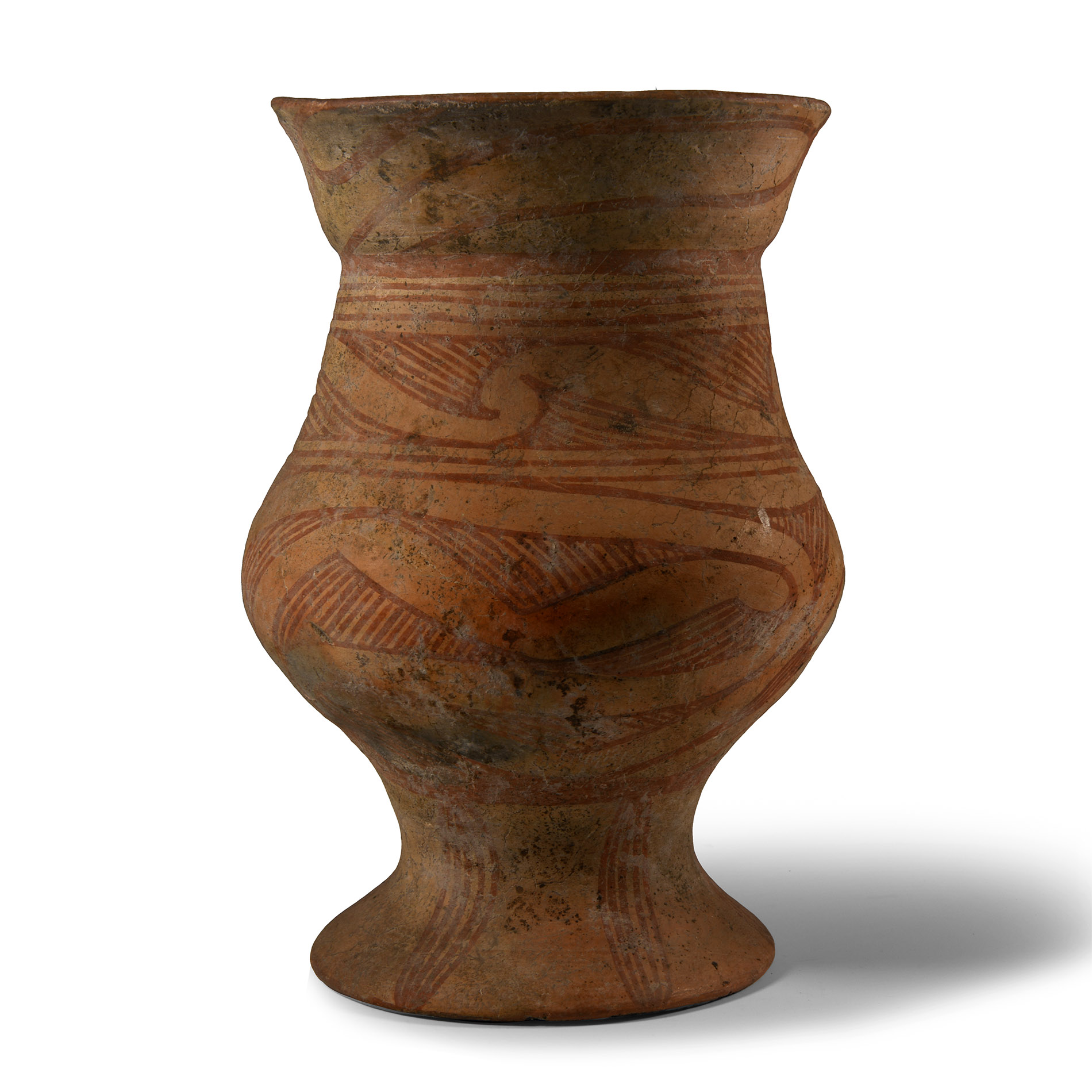 Ban Chiang Period Painted Oval-Mouthed Vase