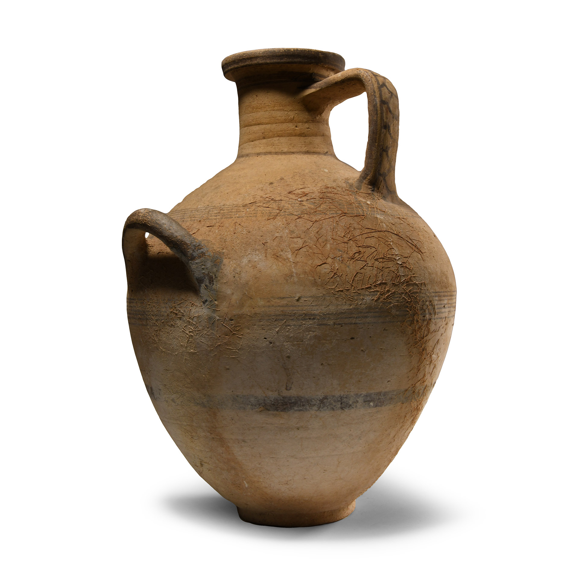 Large Cypriot Bichrome Ware Pottery Amphora