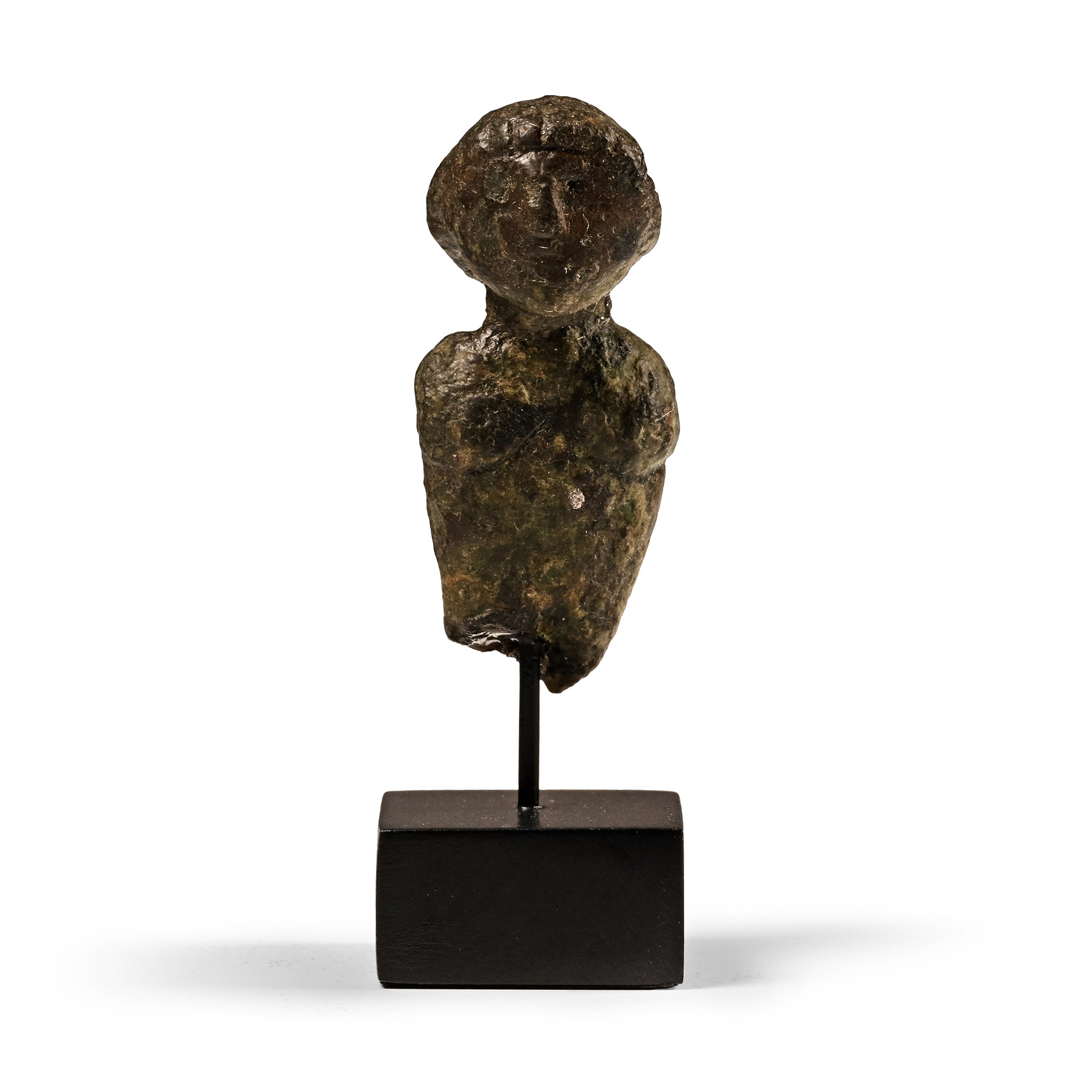 Greek Bronze Male Figural Attachment