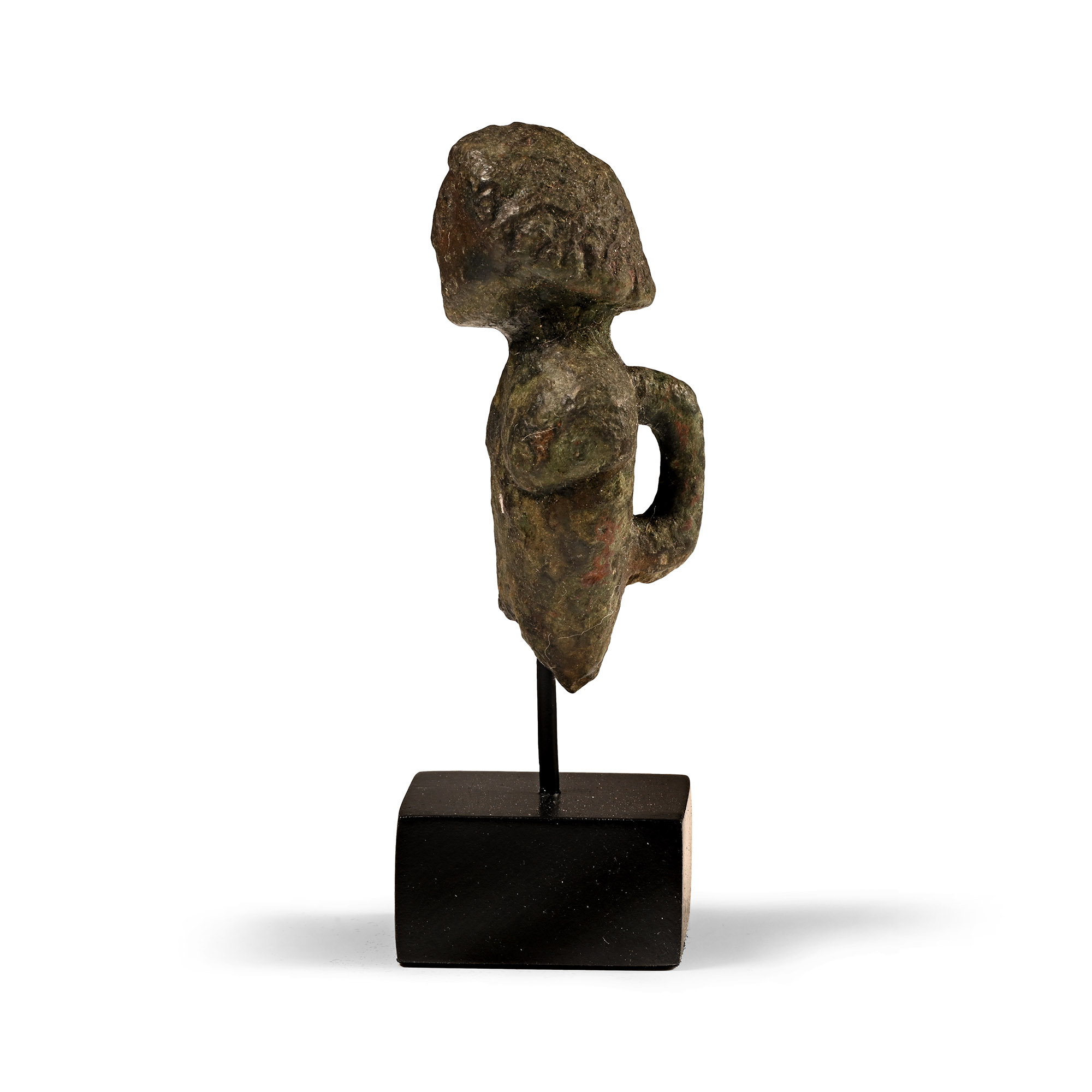 Greek Bronze Male Figural Attachment
