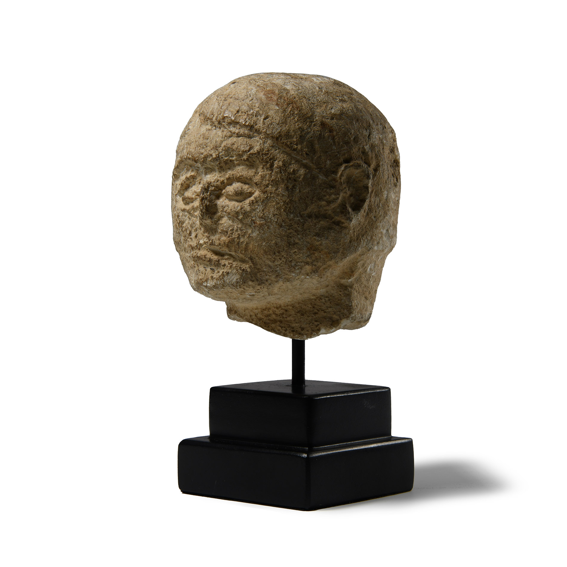 Romano-Celtic Marble Head of a Warrior