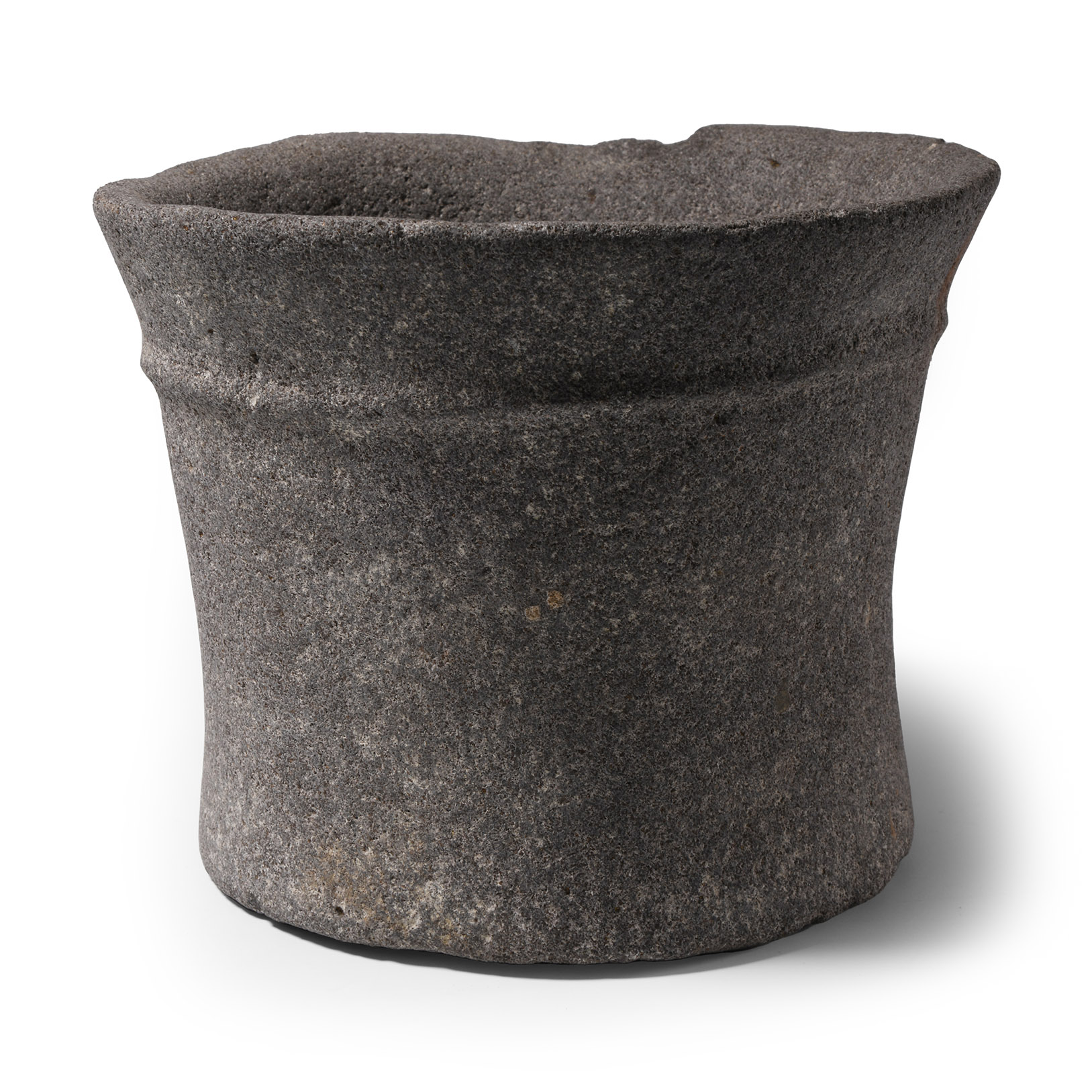 Western Asiatic Carved Basalt Mortar