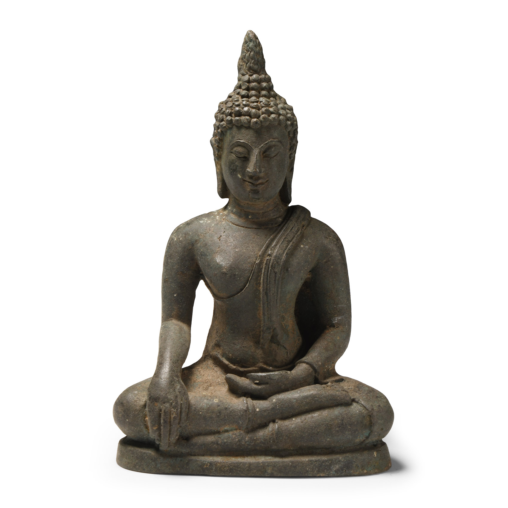 Thai Bronze Seated Buddha Statue