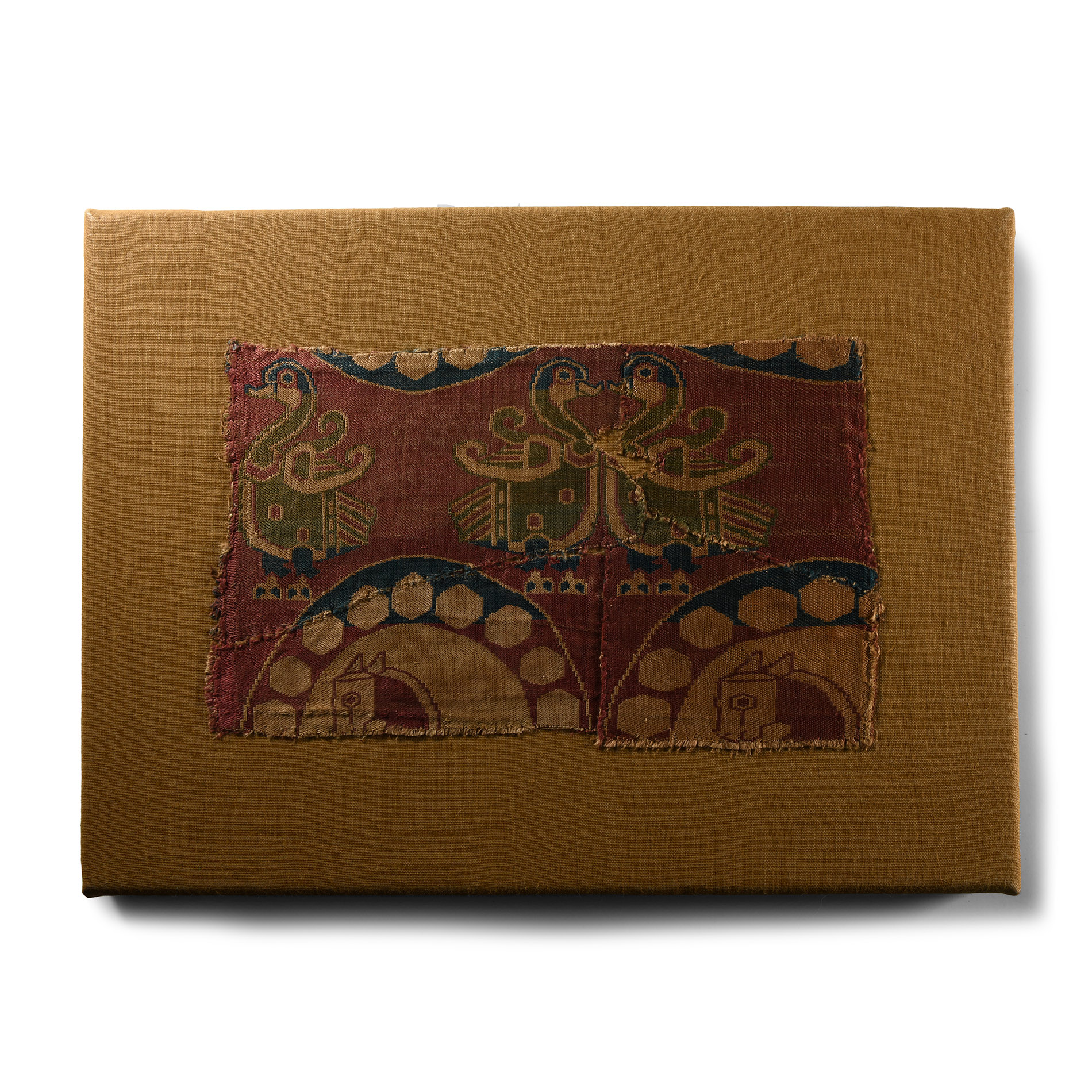 Sassanian Tapestry Fragment with Ducks and Horses