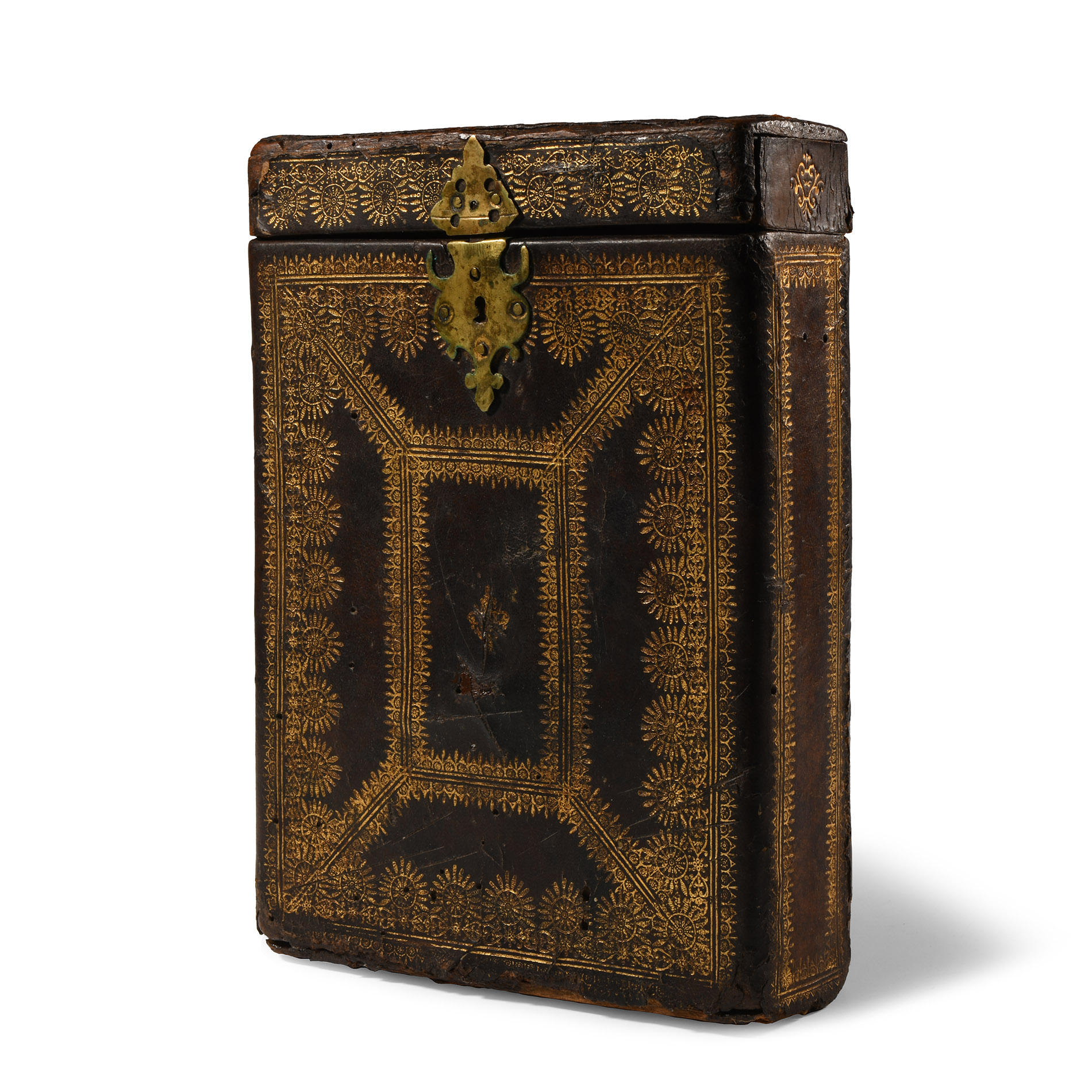 Renaissance Gold Tooled Leather Book Box