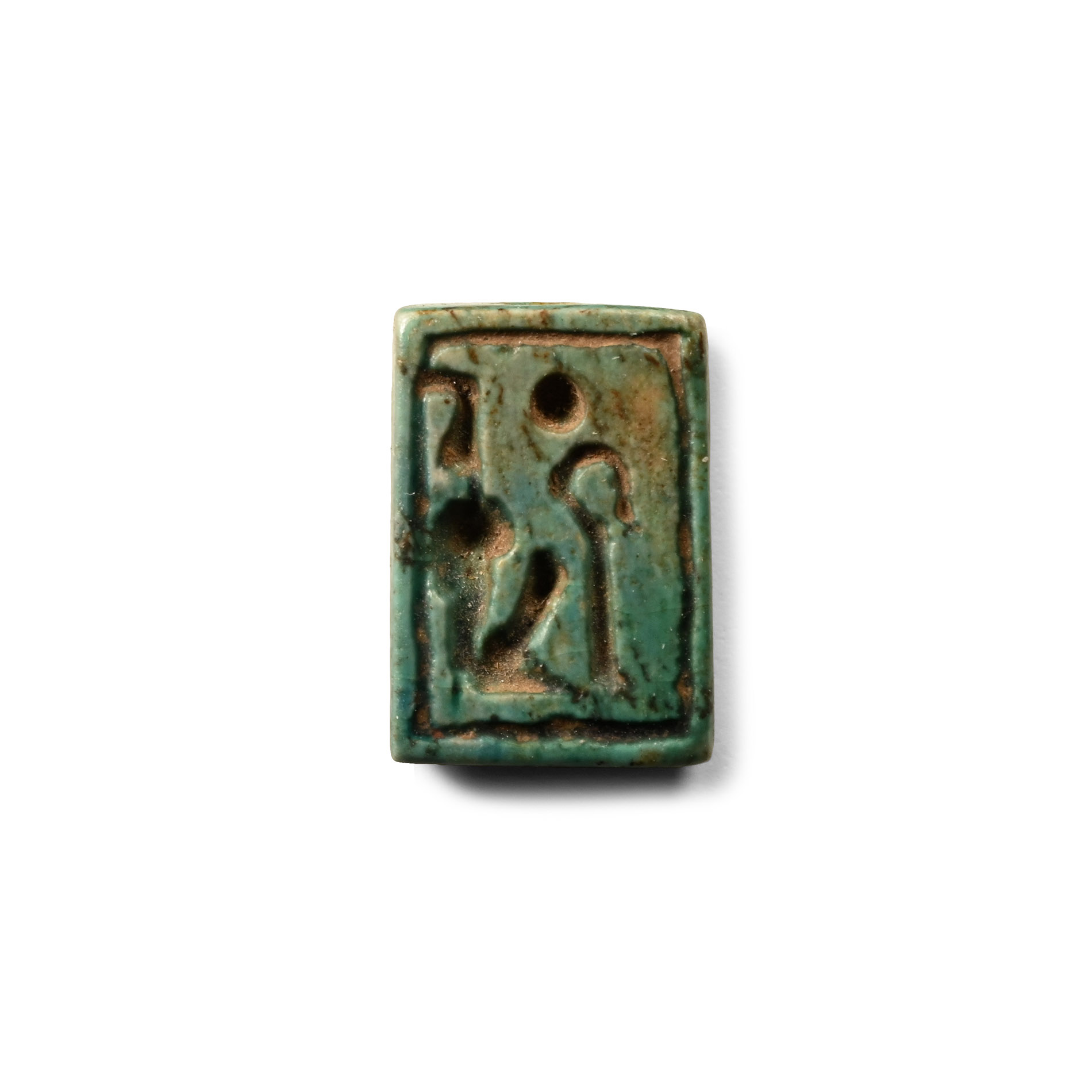 Egyptian Faience Block Bead of Ramesses IV