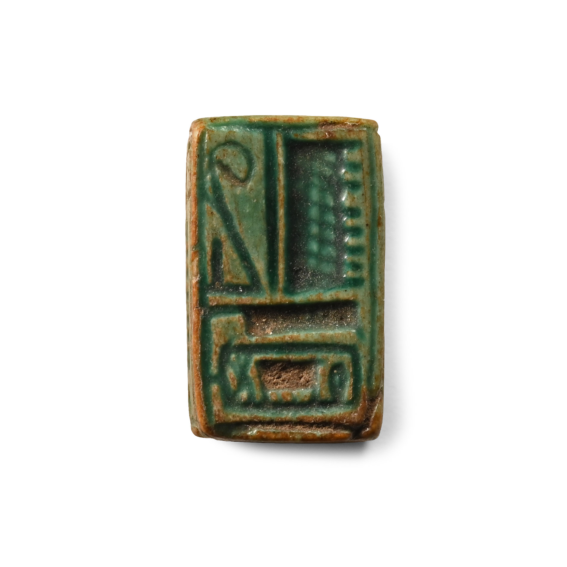 Egyptian Faience Block Bead of Thutmose III