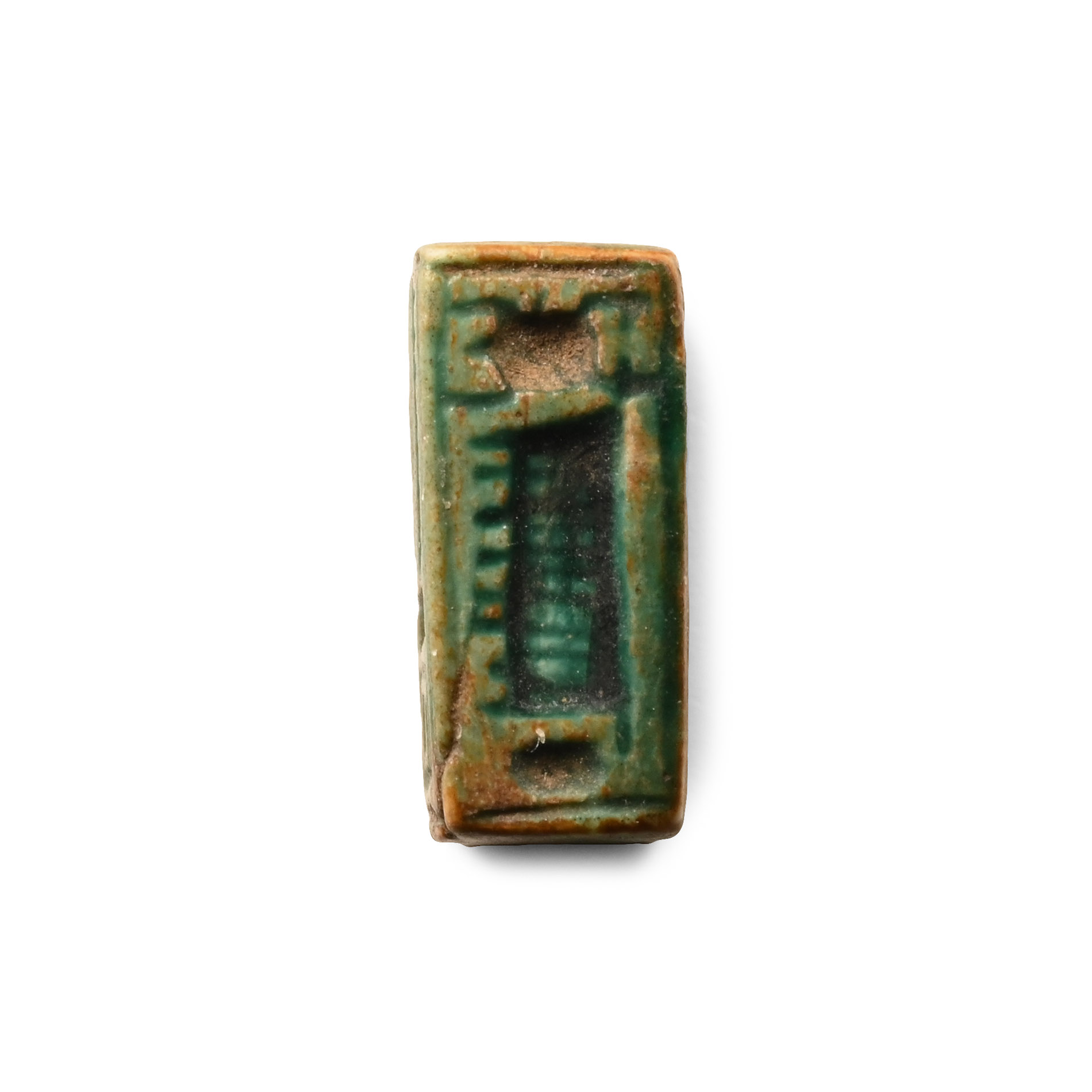 Egyptian Faience Block Bead of Thutmose III