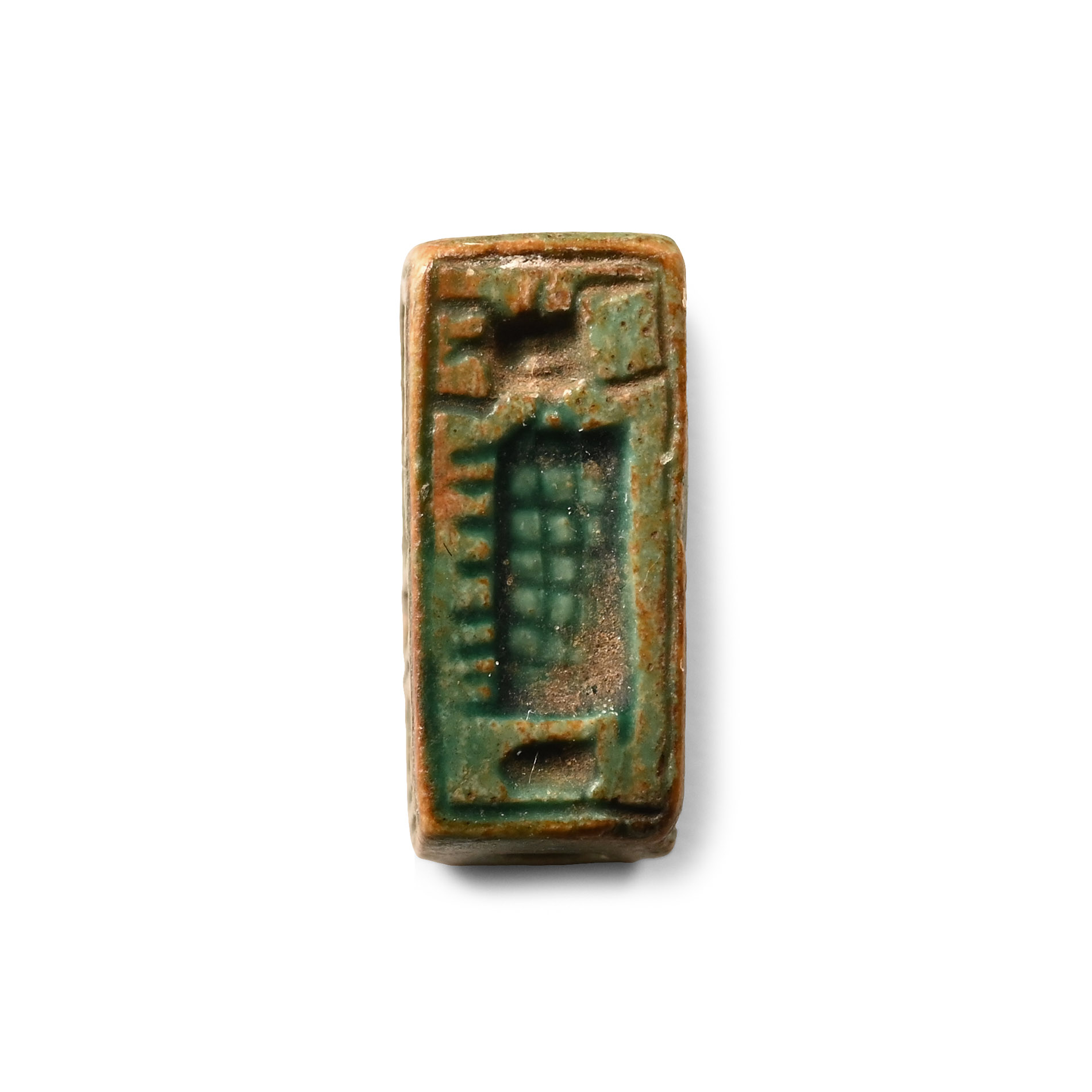 Egyptian Faience Block Bead of Thutmose III
