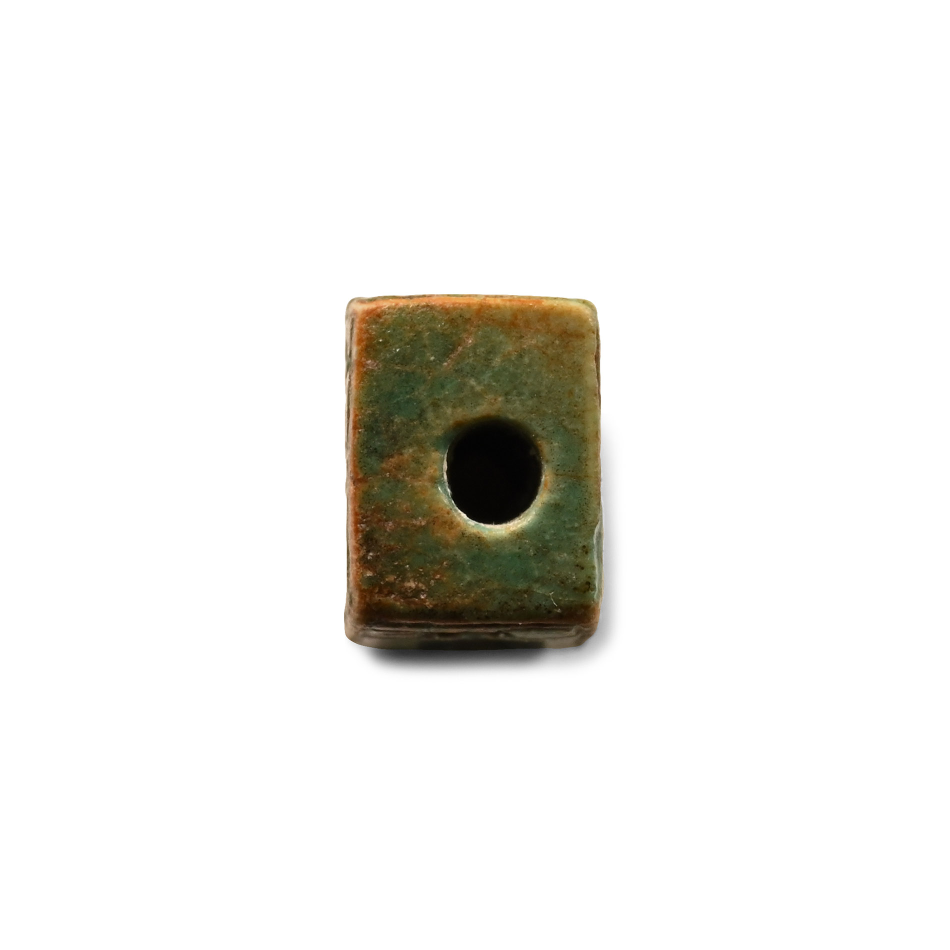 Egyptian Faience Block Bead of Thutmose III