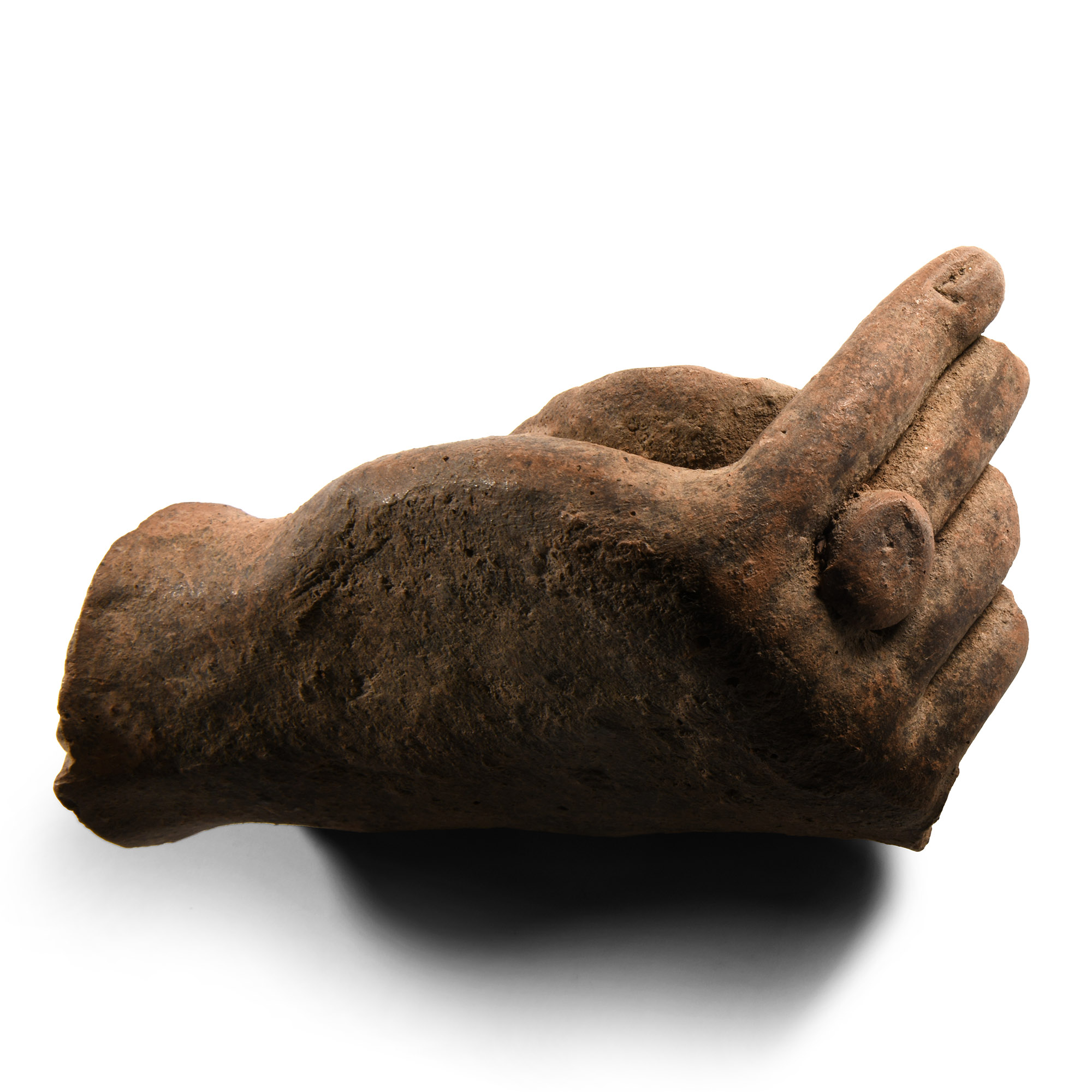 Etruscan Terracotta Hand with Offerings