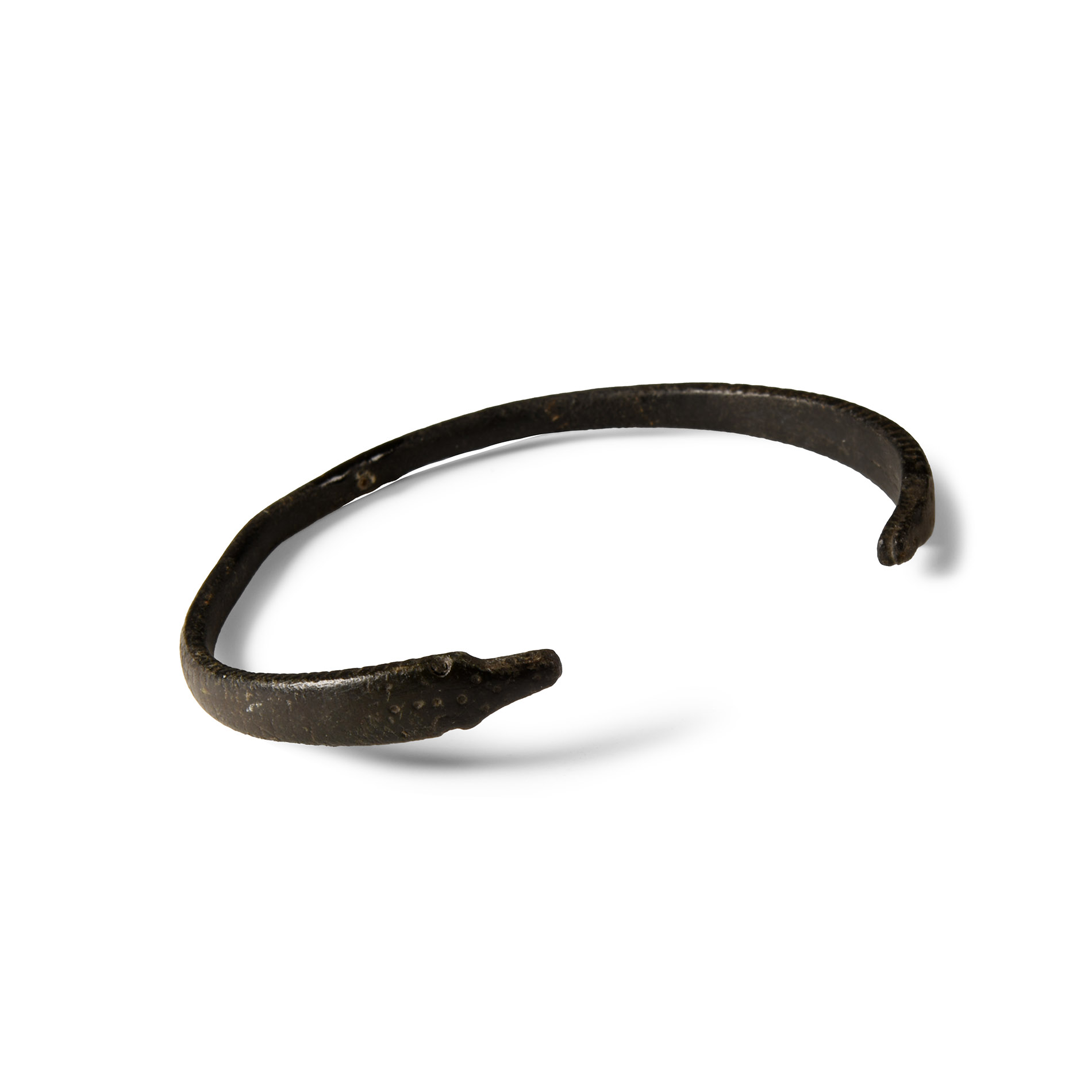 Roman Bronze Snake-Headed Bracelet