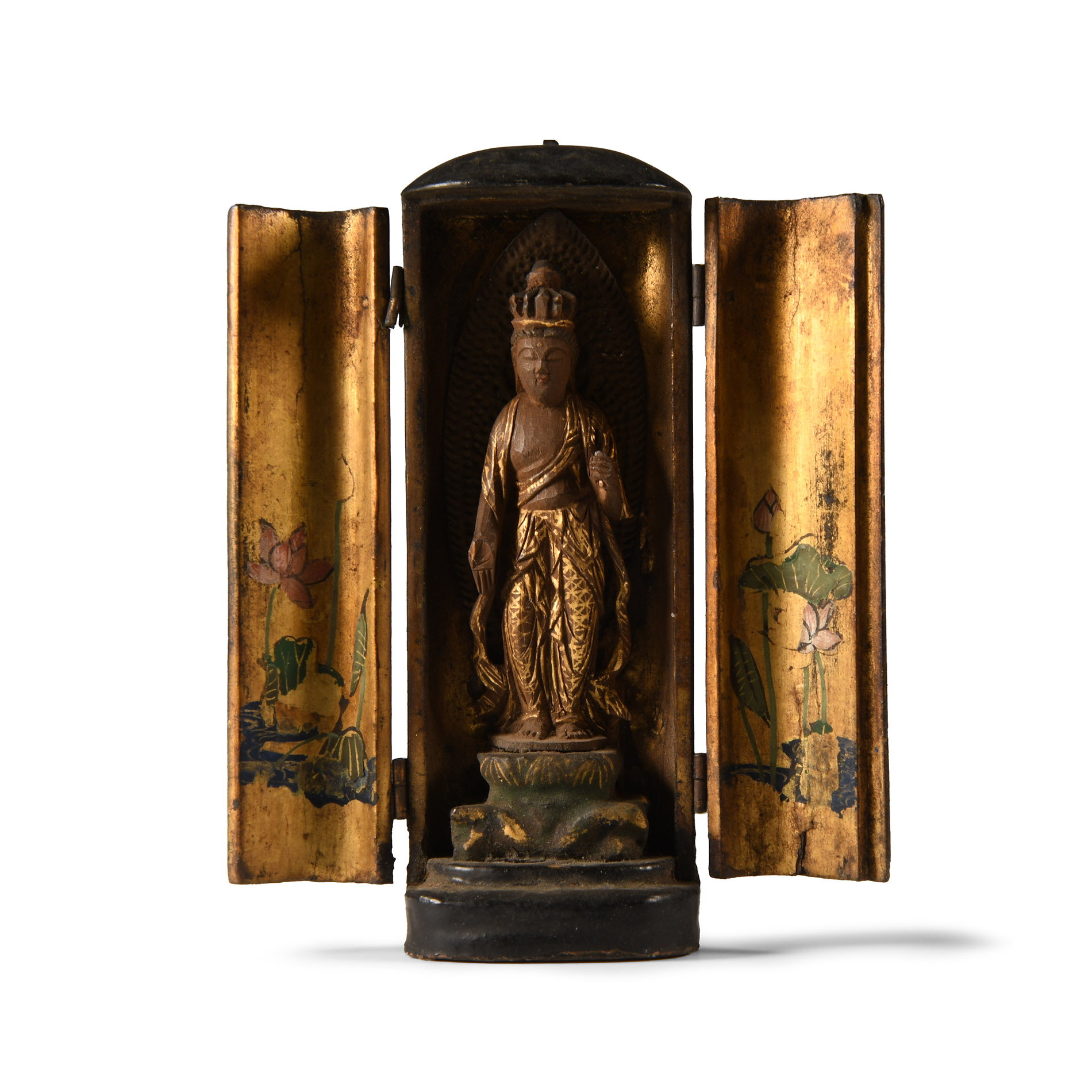 Japanese Lacquered Gilt Wood Zushi