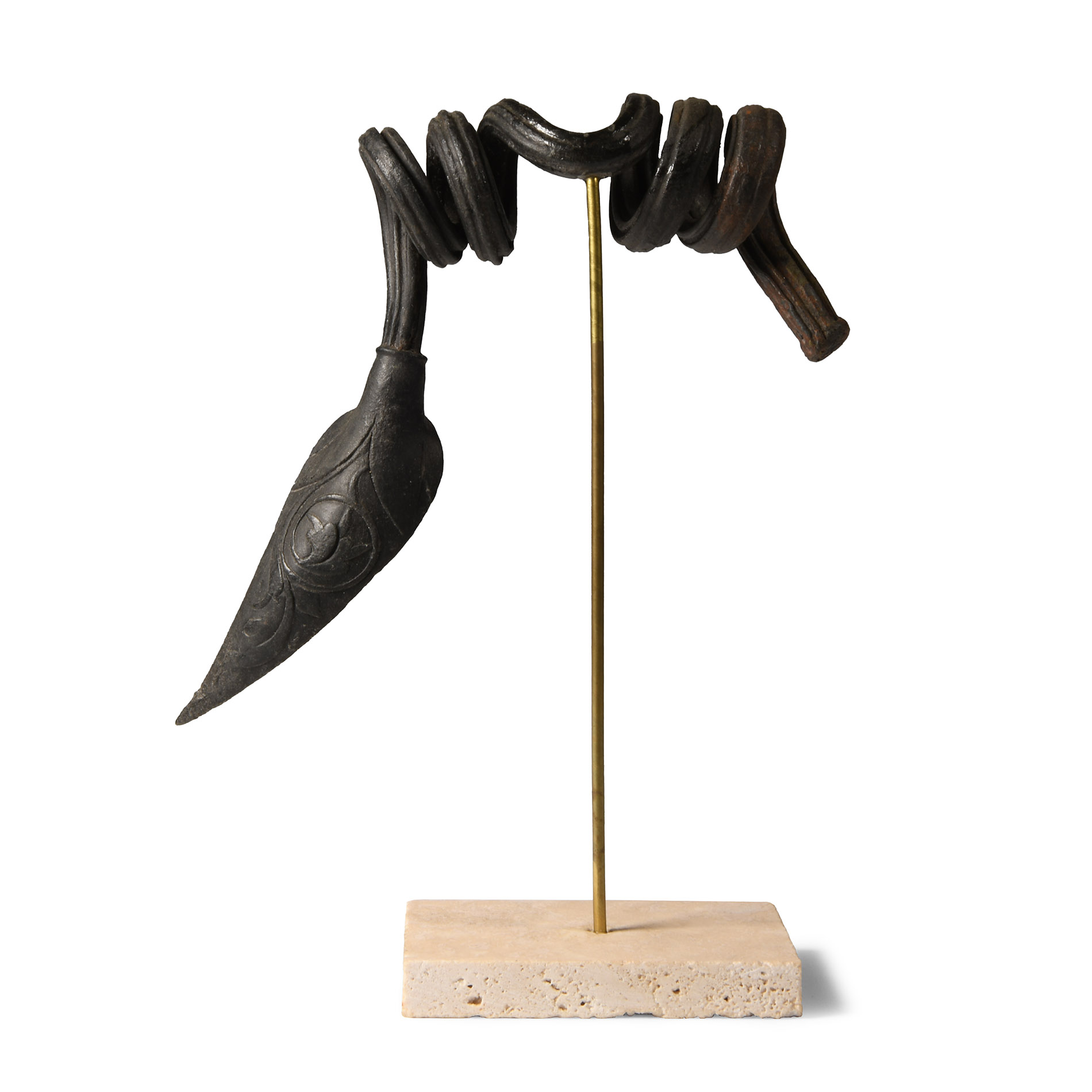 Iron Age Celtic Bronze Vessel Handle