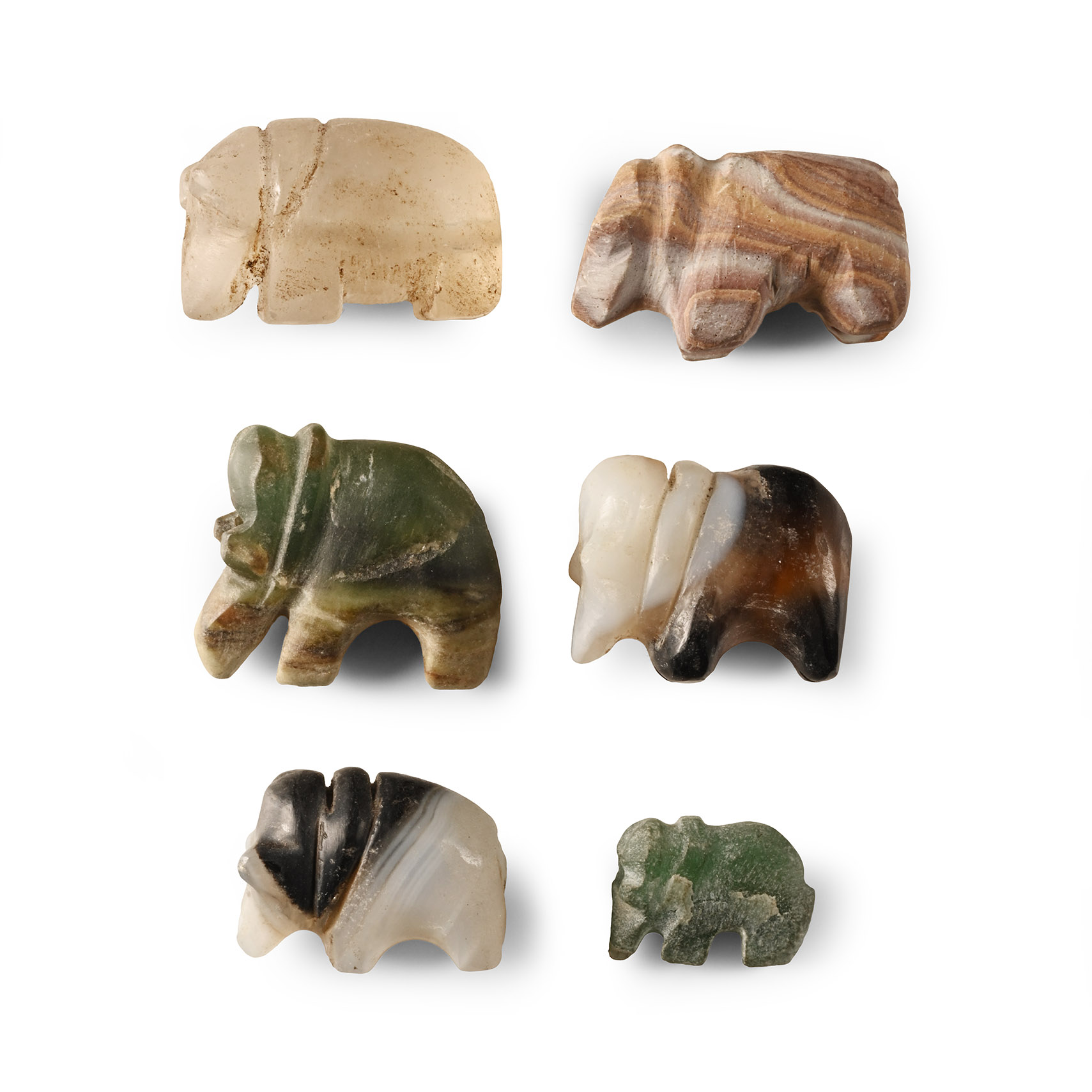 Burmese Stone Elephant Bead Collection