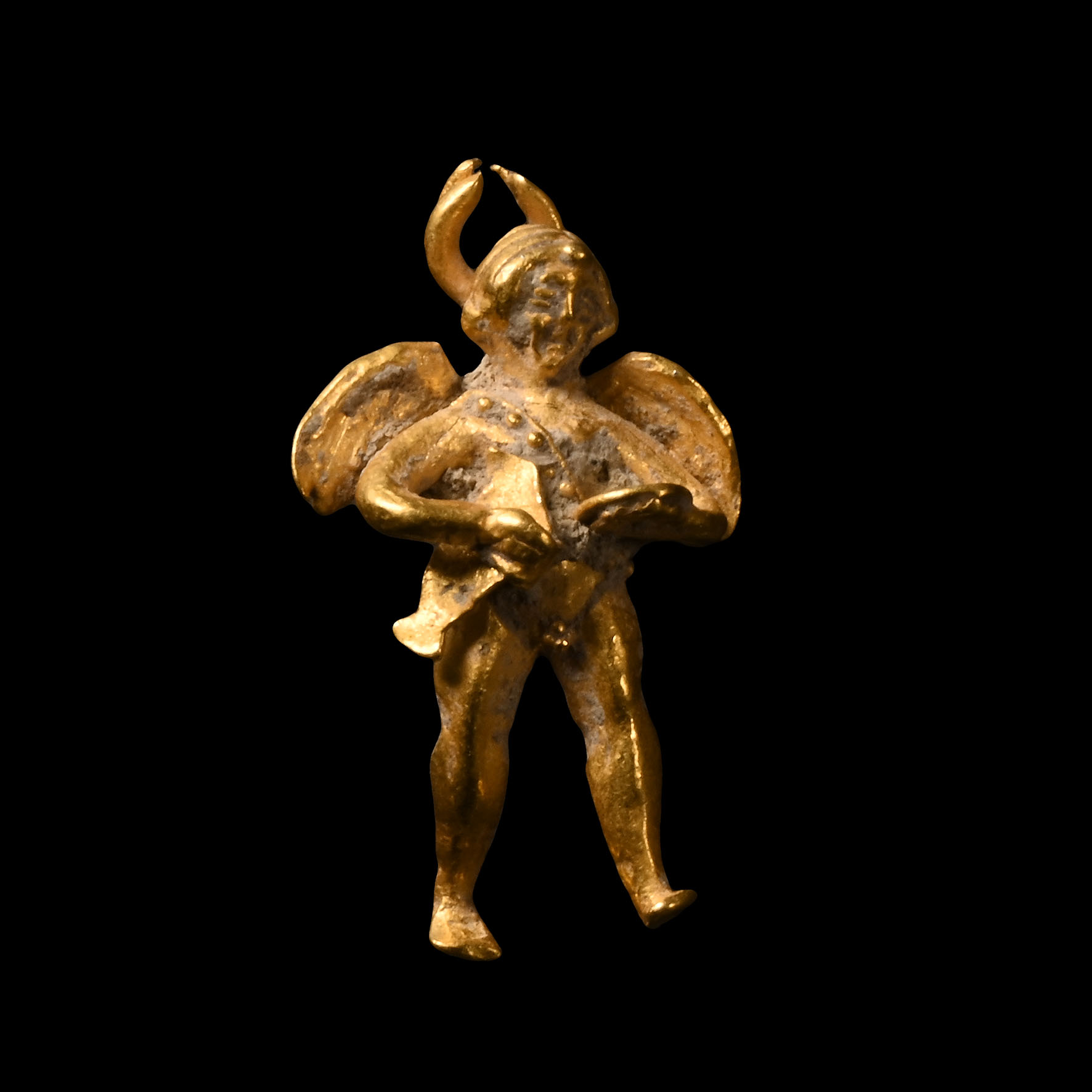 Roman Gold Cupid Pendant