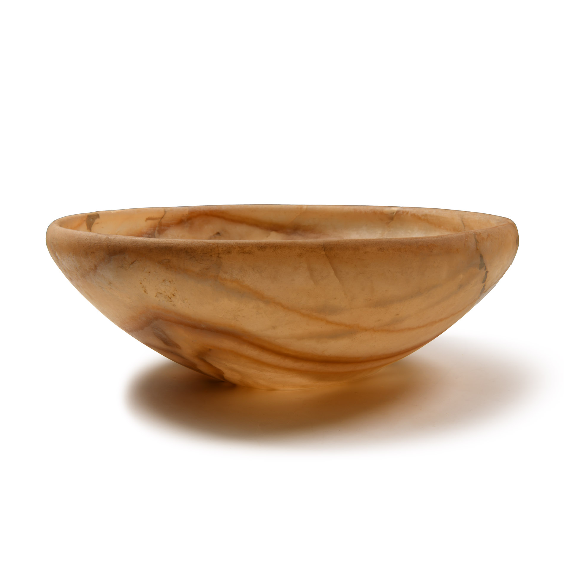 Egyptian Alabaster Bowl with Incised Inner Circle