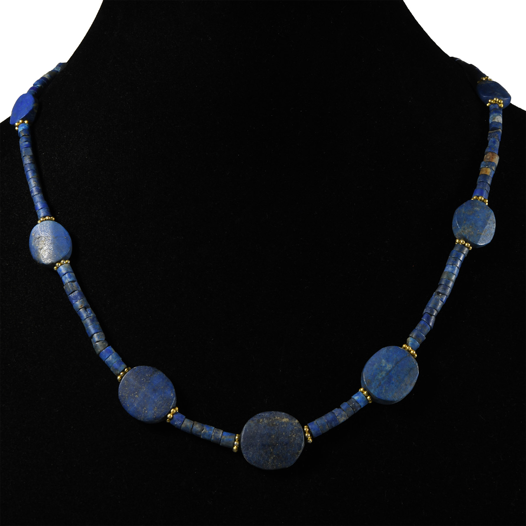 Bactrian Style Lapis Lazuli Bead Necklace