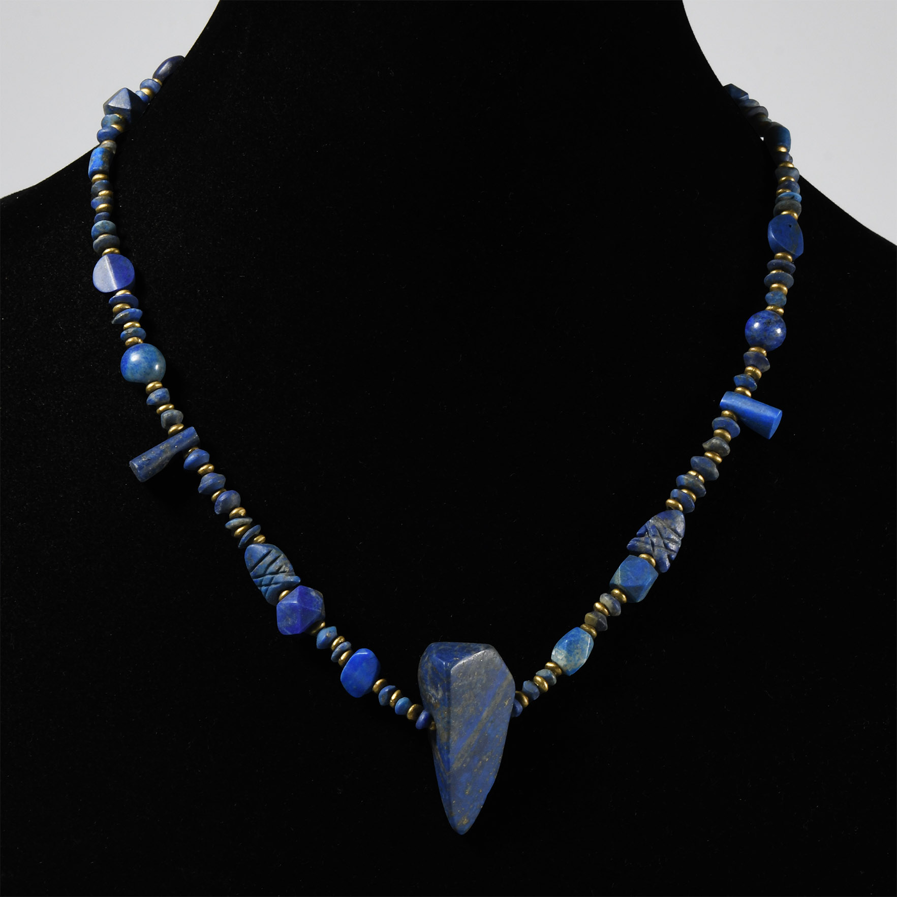 Bactrian Style Lapis Lazuli Bead Necklace