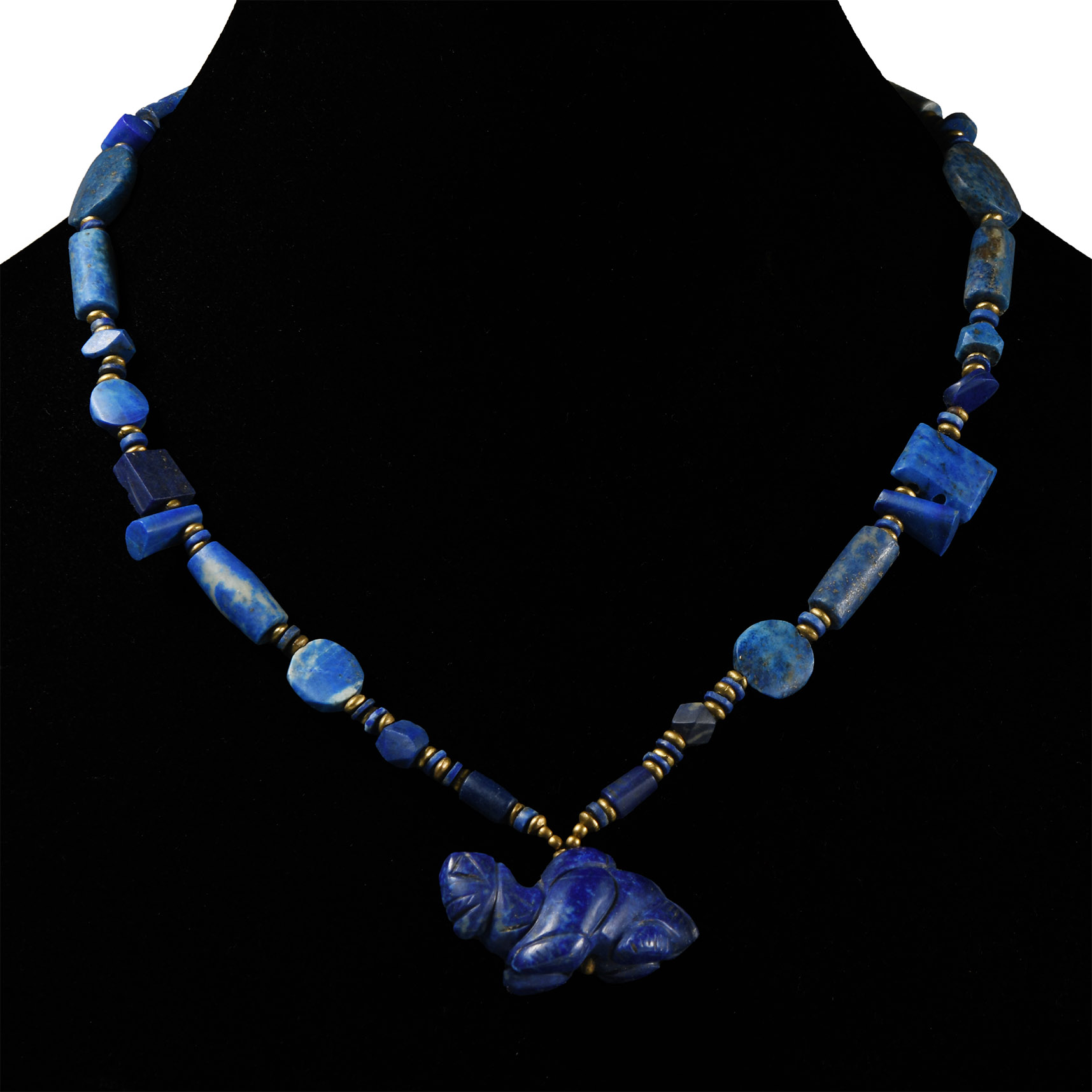 Bactrian Style Lapis Lazuli Bead Necklace