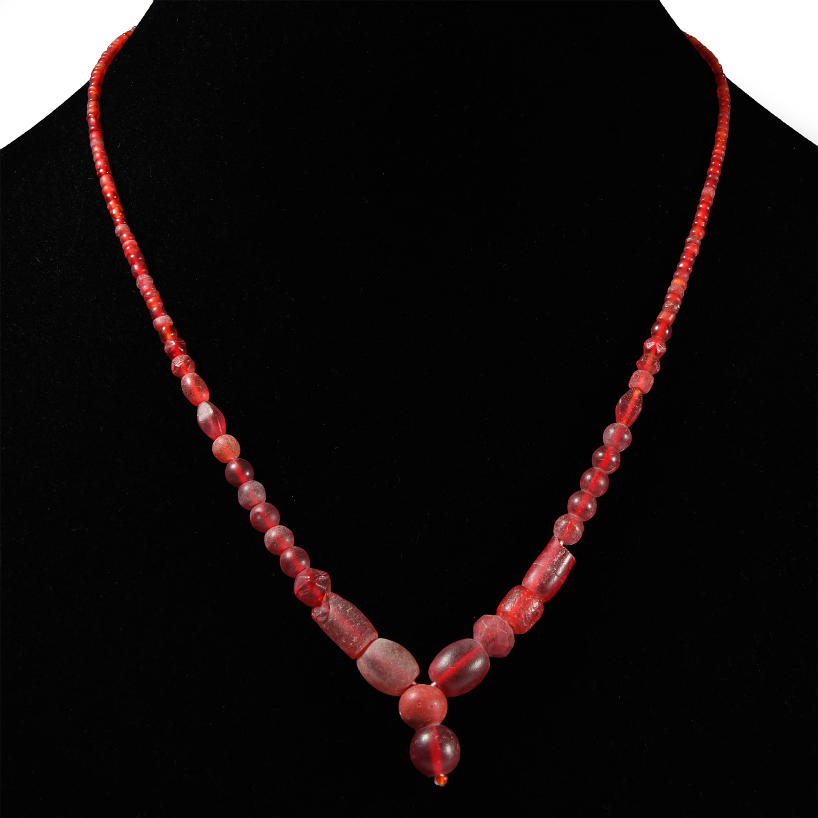 Mixed Red Bead Necklace